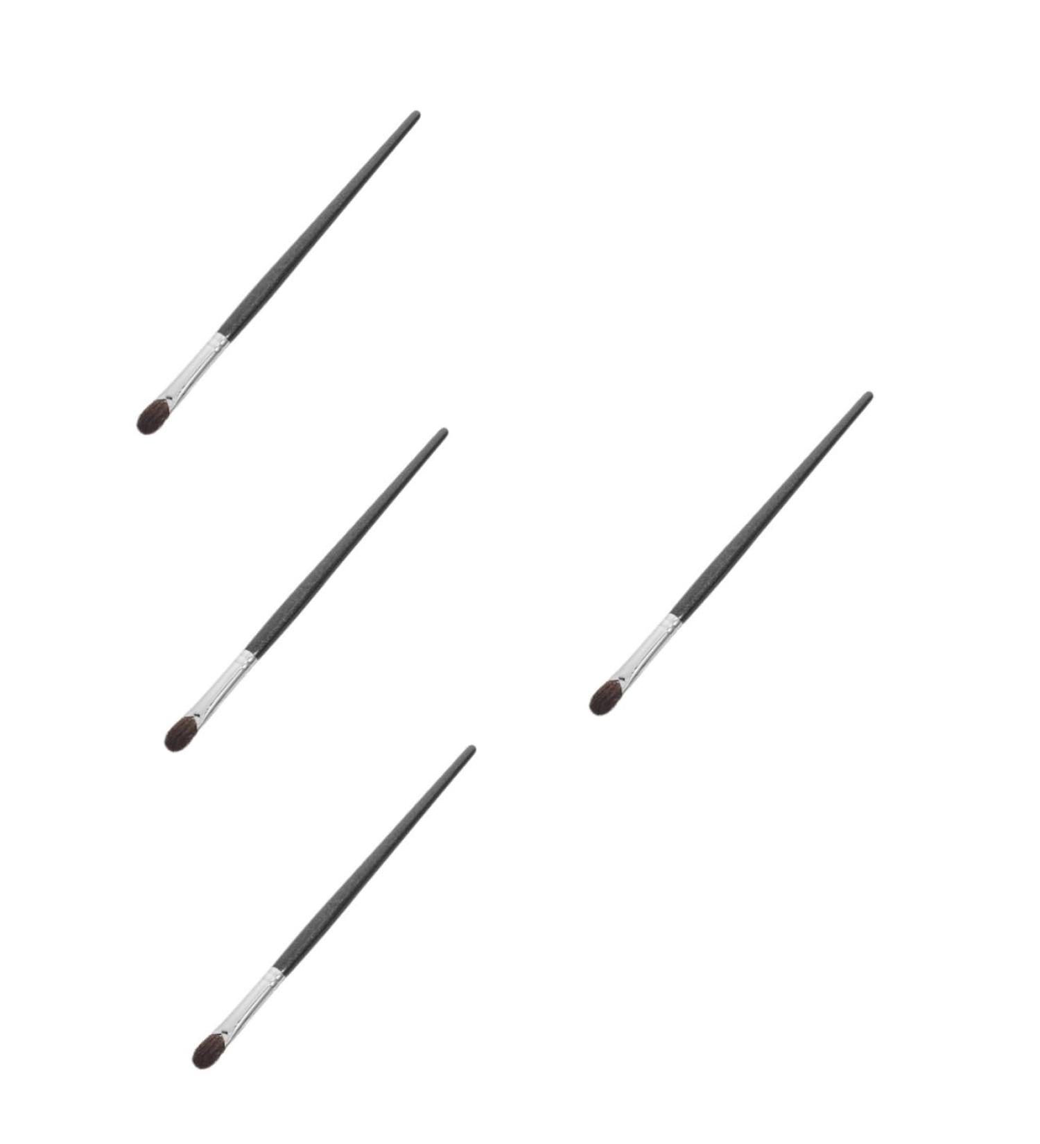 Baluue 4pcs Animal Hair Makeup Brush Convenient Brush Women Eye Shadow Brush Makeup Tool Cosmetics Brush 17.70X0.70X0.70CMx4pcs Blackx4pcs - Buy Online on SooperMarket.com