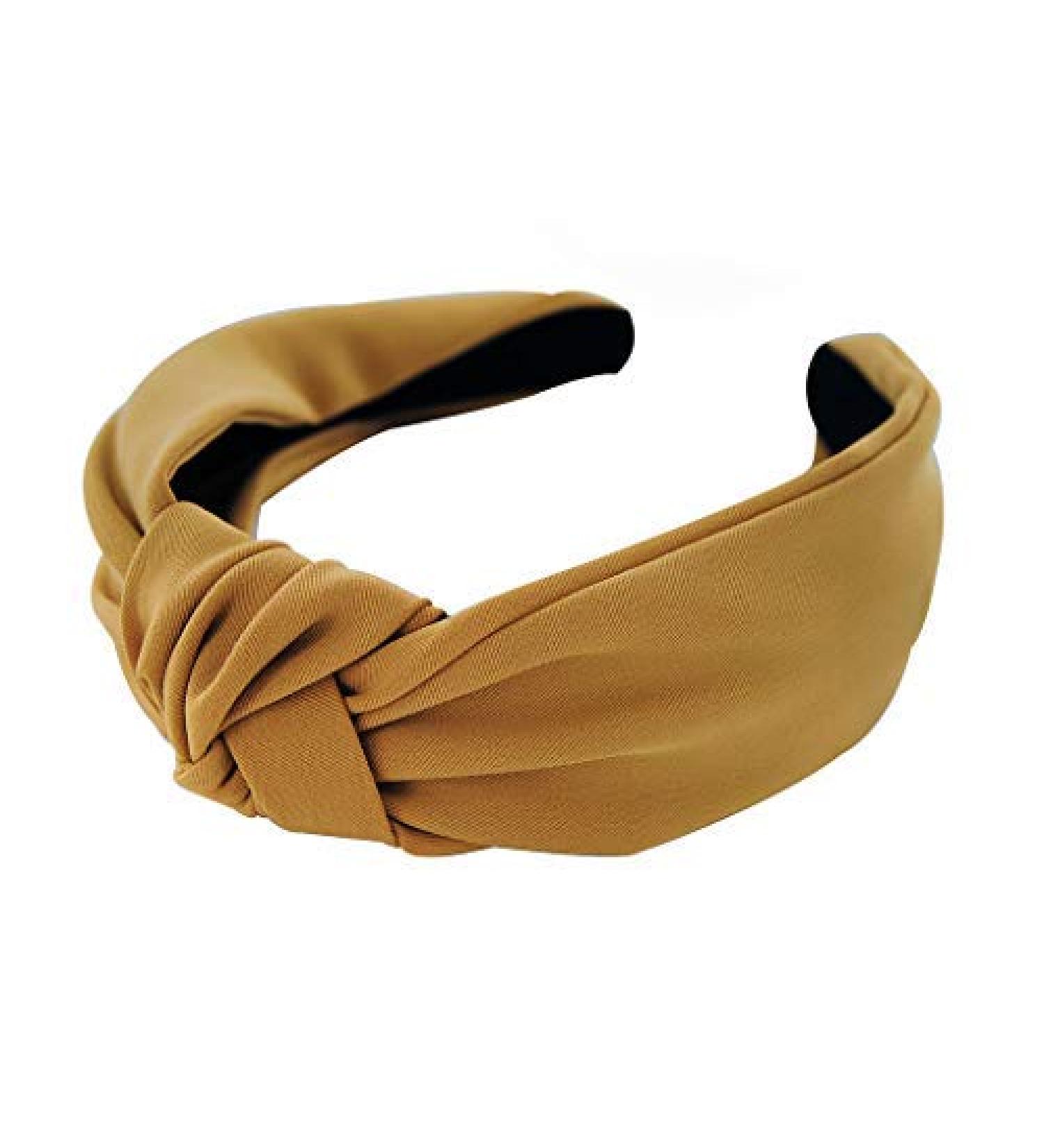 axy fabric headband with knot-vintage-beautiful ladies headband hair accessory headband HR35 (yellow)