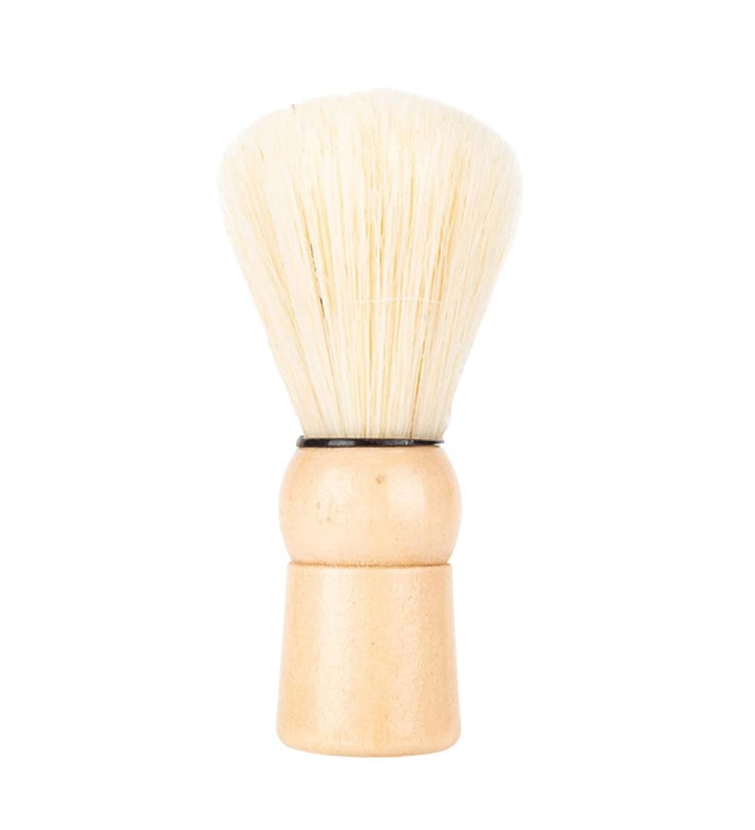 KINDOYO Neck Duster Brush - Professional Barber Hairdressers Brush Soft Hair Sweep Cleaning Brush with Wooden Handle for Barber Shop Household Style 2 - Buy Online on SooperMarket.com