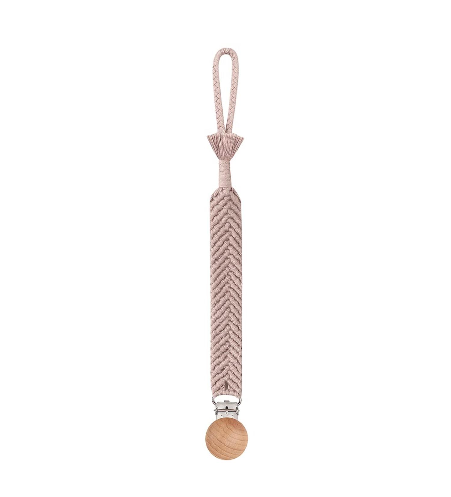 WT-DJJK Crochet Pacifier Chain | BPA-Free Baby Clip Holder - Woven Cotton Rope Teething Toy - Buy Online on SooperMarket.com