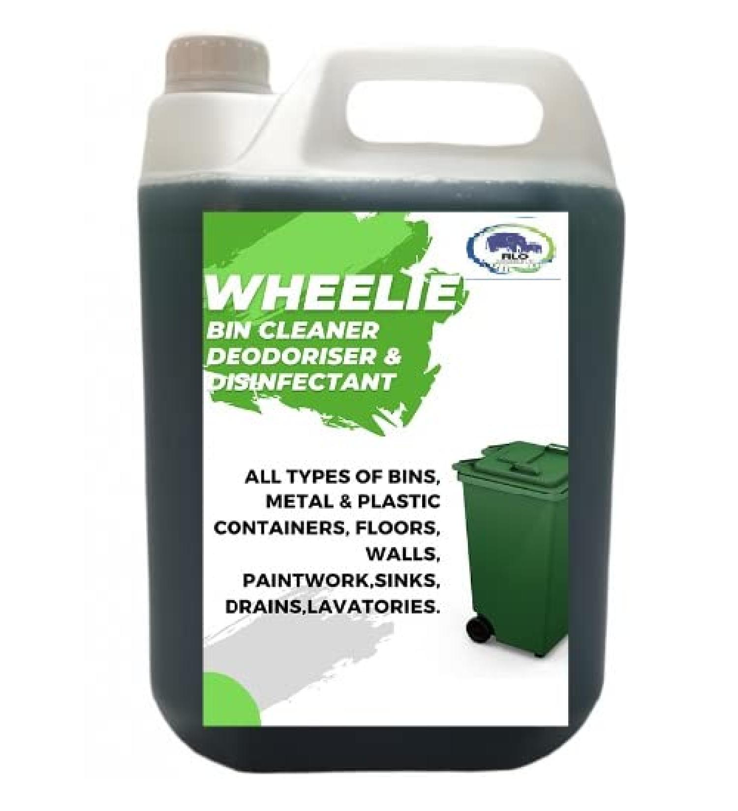 FILO Wheelie Bin Cleaner Disinfectant & Deodorizer Pine 5L - For Outside Bins Plastic Containers Floors Walls Paintwork Sinks Drains | All-Purpose Odour Remover & Freshener.