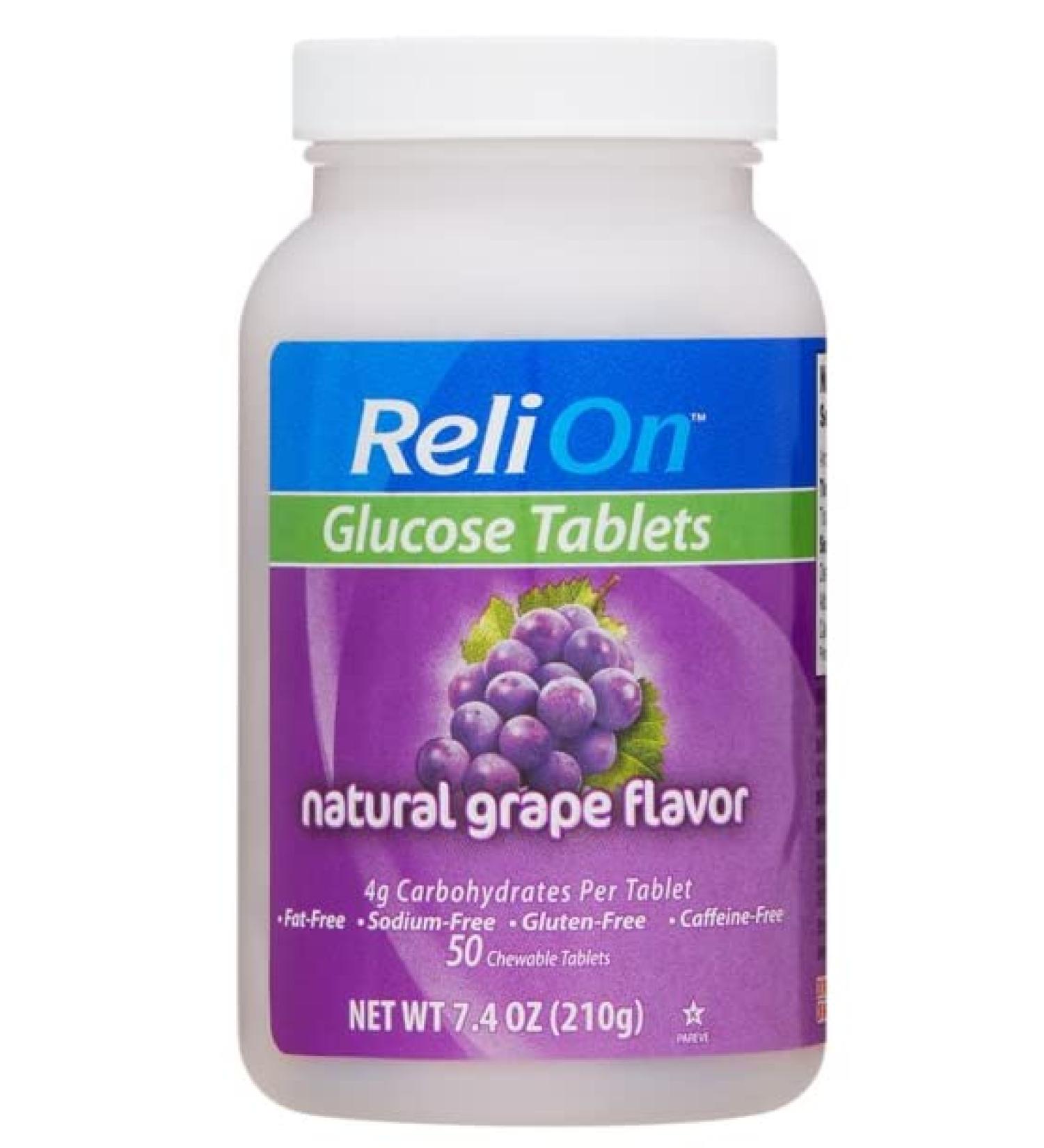Relion Glucose Tablets - Grape Flavor by Reli On