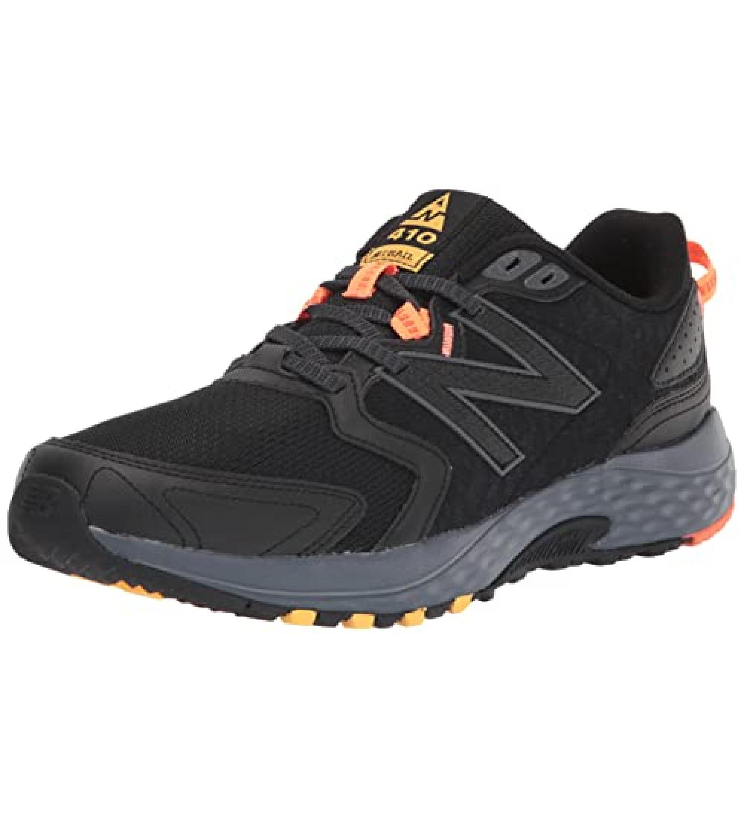New Balance Men's 410 Trail Running Shoe 15 X-Wide - Black/Grey/Orange - Buy Online on SooperMarket.com