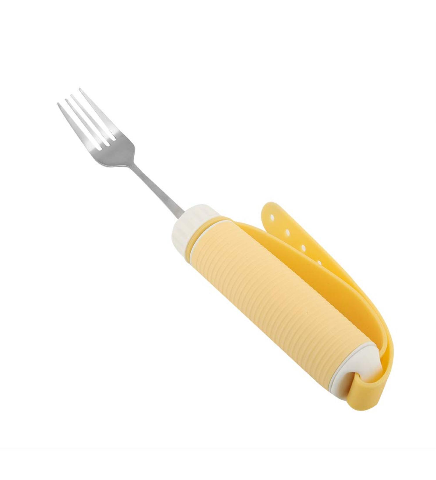 EVTSCAN Adaptive Utensils Disabled Patient Arthritis Elderly Kitchen Utensil Fork Or Spoon Removable Flexible Rotating Eating Tablewares (Fork) - Buy Online on SooperMarket.com