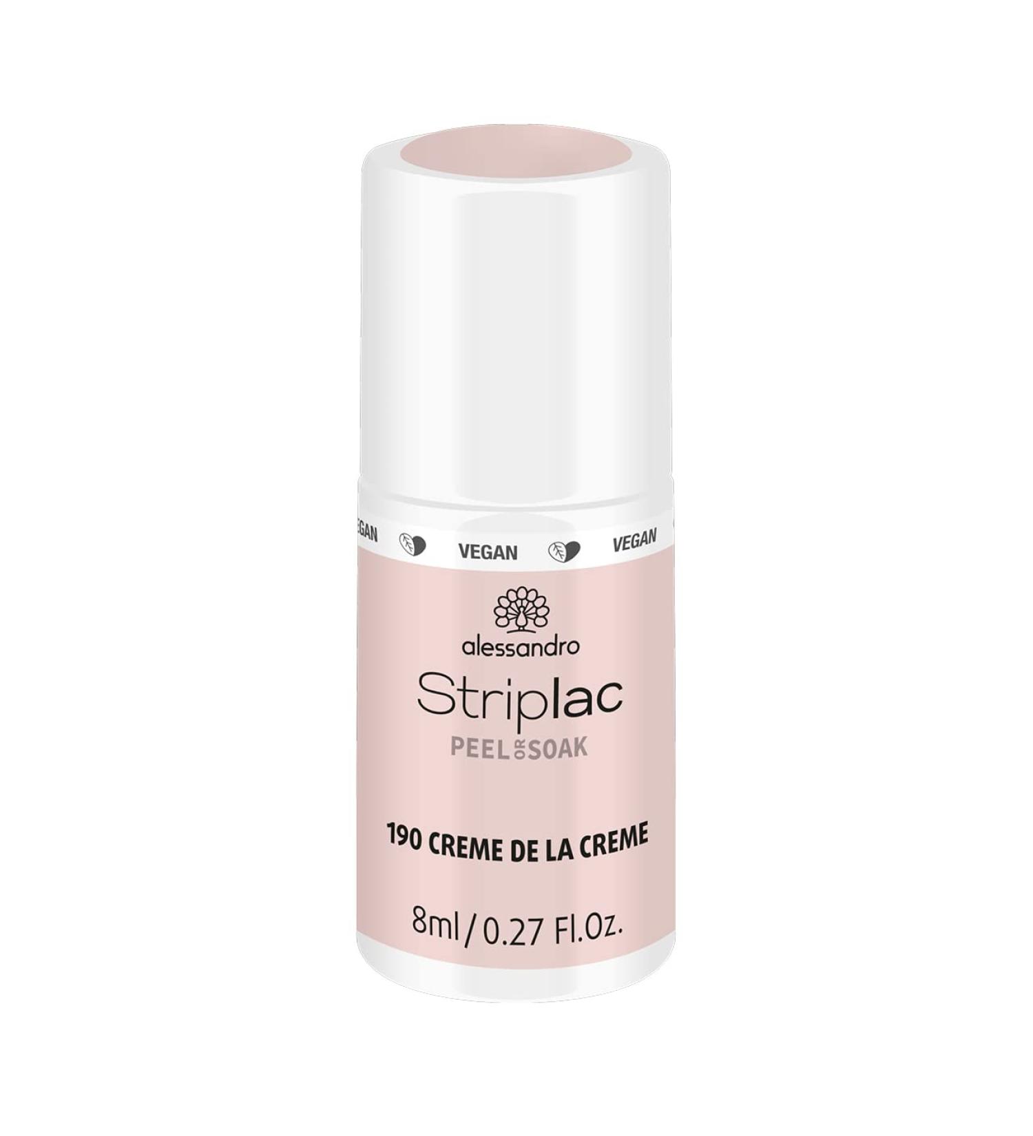 Alessandro Striplac UV Nail Polish - Creme de la Creme | Vegan Long-Lasting Peel-Off Technology - 8 ml | International Shipping Available - Buy Online on SooperMarket.com