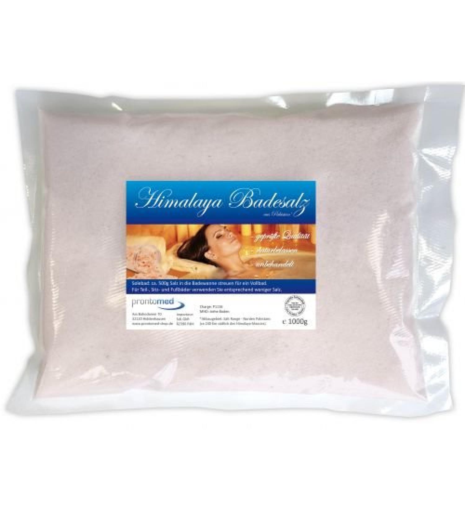 Bathing salt from Pakistan (south of the Himalaya/Salt Range) 1000g natural without additives |Fueling energy and relaxing with a brine bath |Crystal salt with fine grain