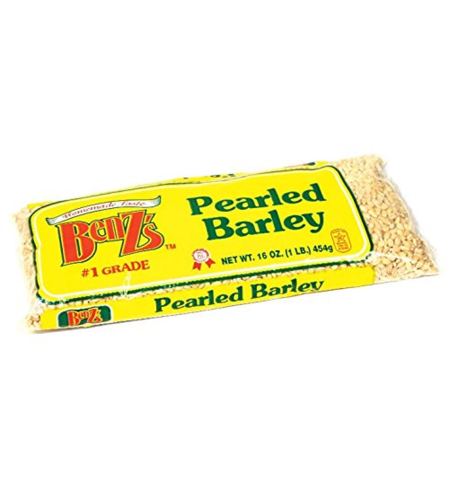 Benz's Pearled Barley, Kosher, 16-Ounce Bag 1# GRADE (2 pack)