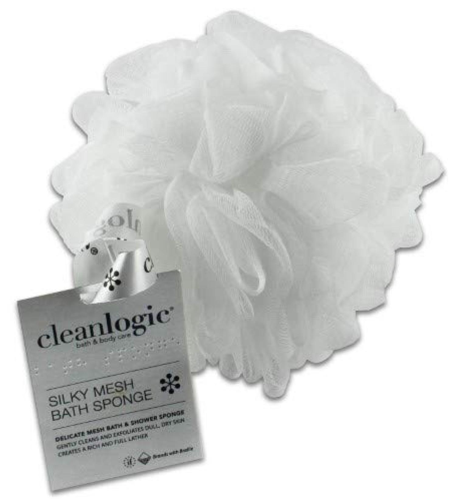Cleanlogic - Silky Mesh Bath & Shower Sponge (Pack of 2)