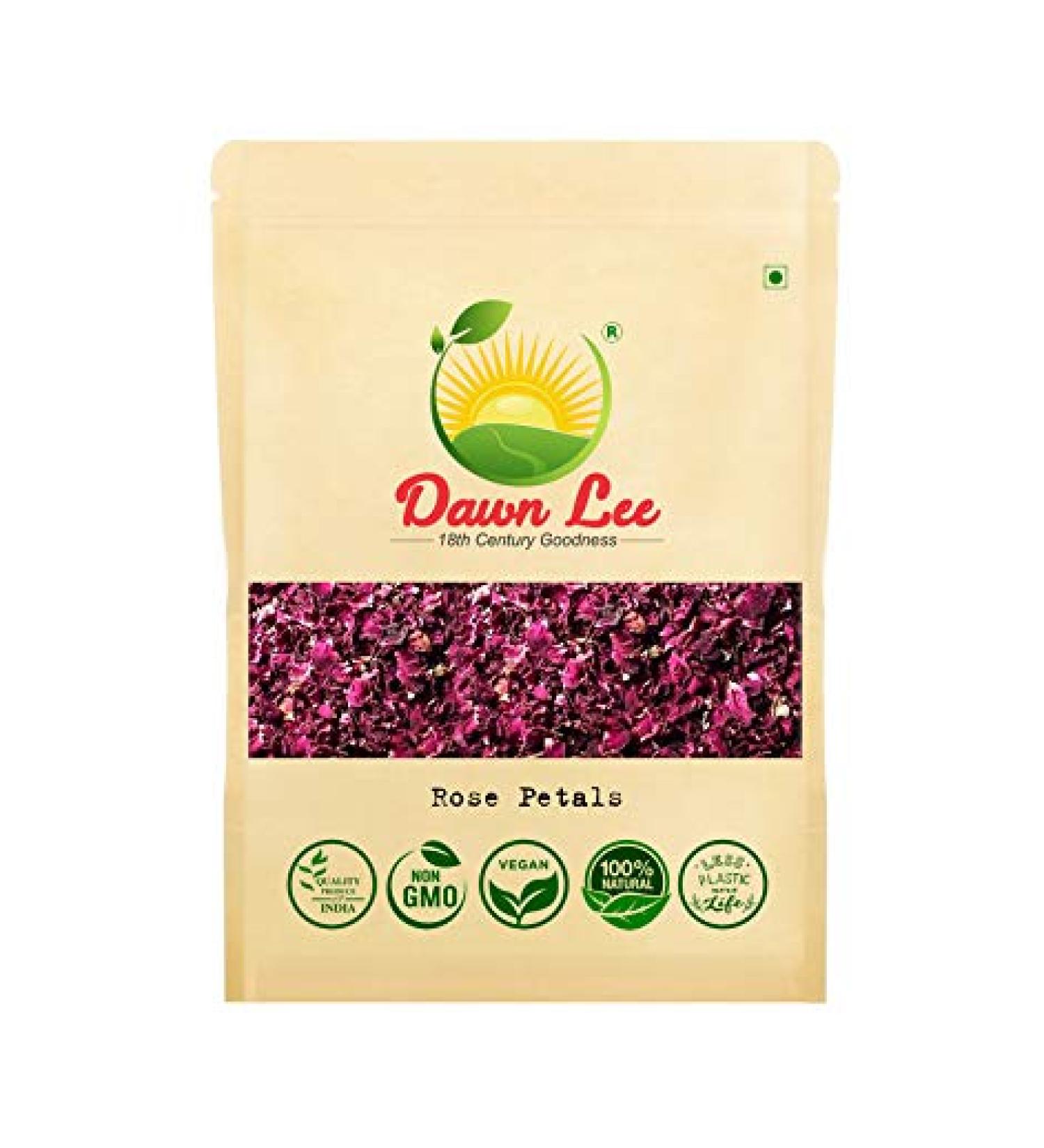 Dawn Lee Rose Petals Natural Sun Dried Rose Gulab Patti (100 Gram) - Buy Online on SooperMarket.com