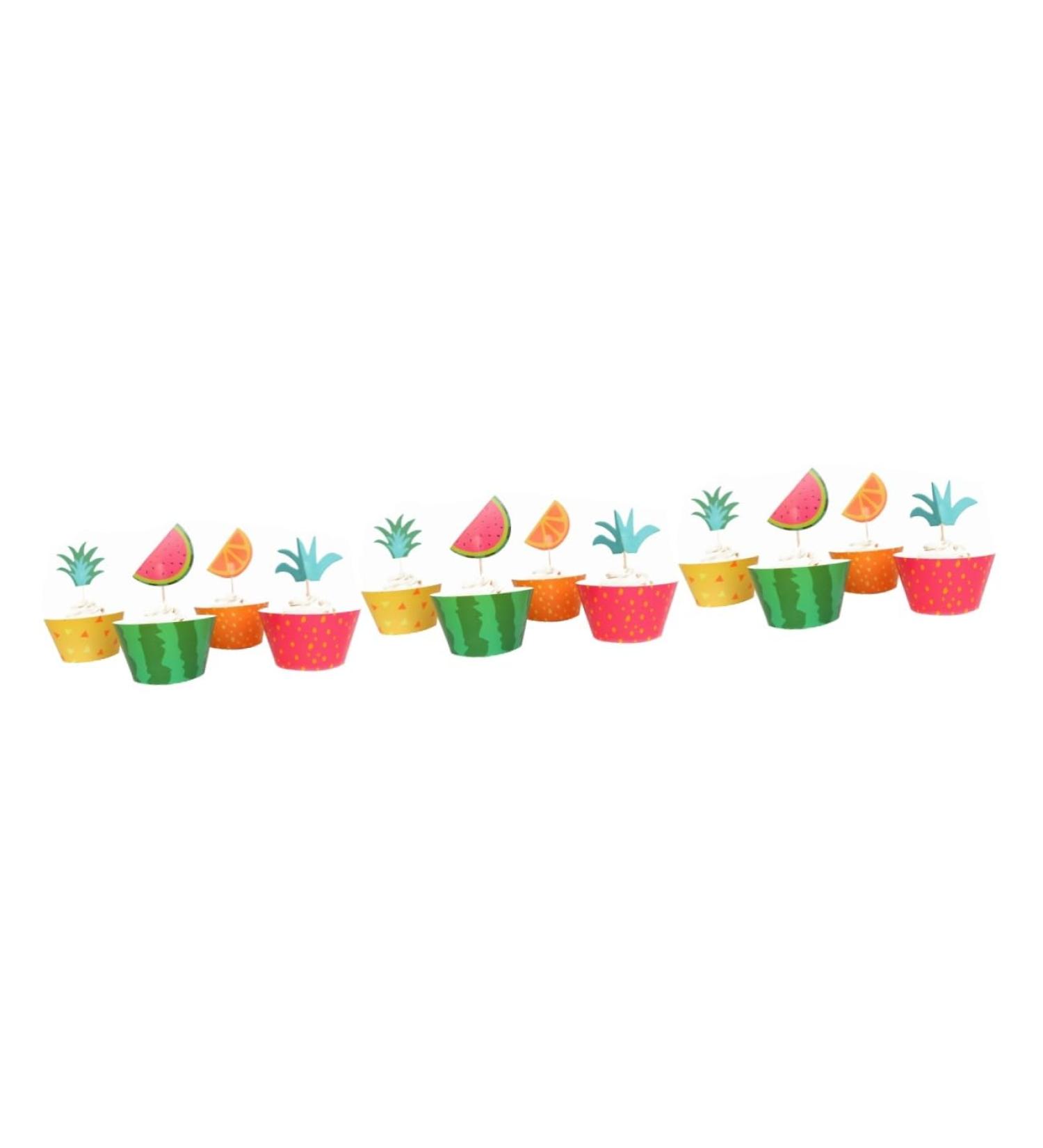 ibasenice 144 pcs kids decor cake toppers cake decorations fruit decor hawaiian decor Hawaii fruit toppper Hawaii toppper Hawaii cupcake toppper decorate top hat Insert card the summer child - Buy Online on SooperMarket.com