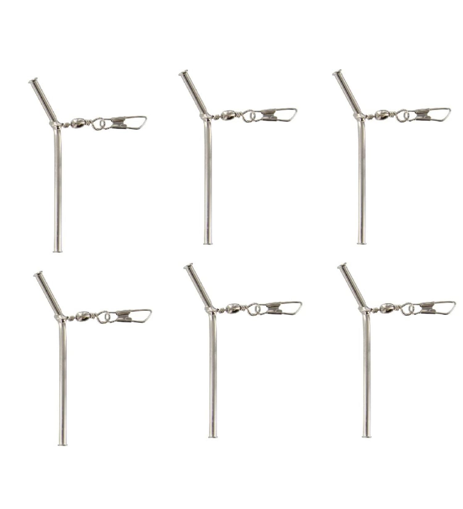 Set (6-9 pieces) Jenzi Anti Tangle Boom with carabiner vertebrae fishing anti-tangle boom curved stable chrome silver metal 7cm 10cm or 20cm carp feeder+ free petri sticker 20 cm