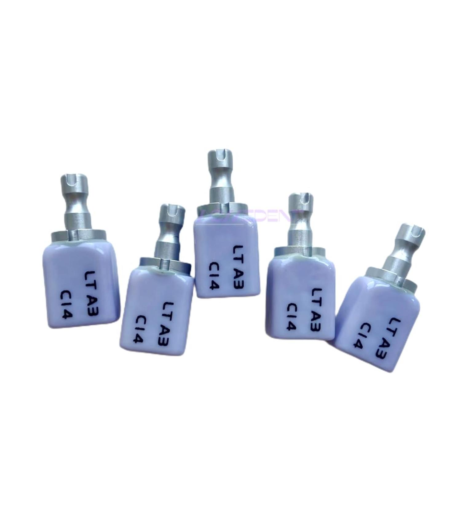 5Pcs/Lot Dental CAD CAM Block Glass Ceramic C14 Blocks LT A3 Fits MCXL Universal Mandrel Check Pictures - Buy Online on SooperMarket.com