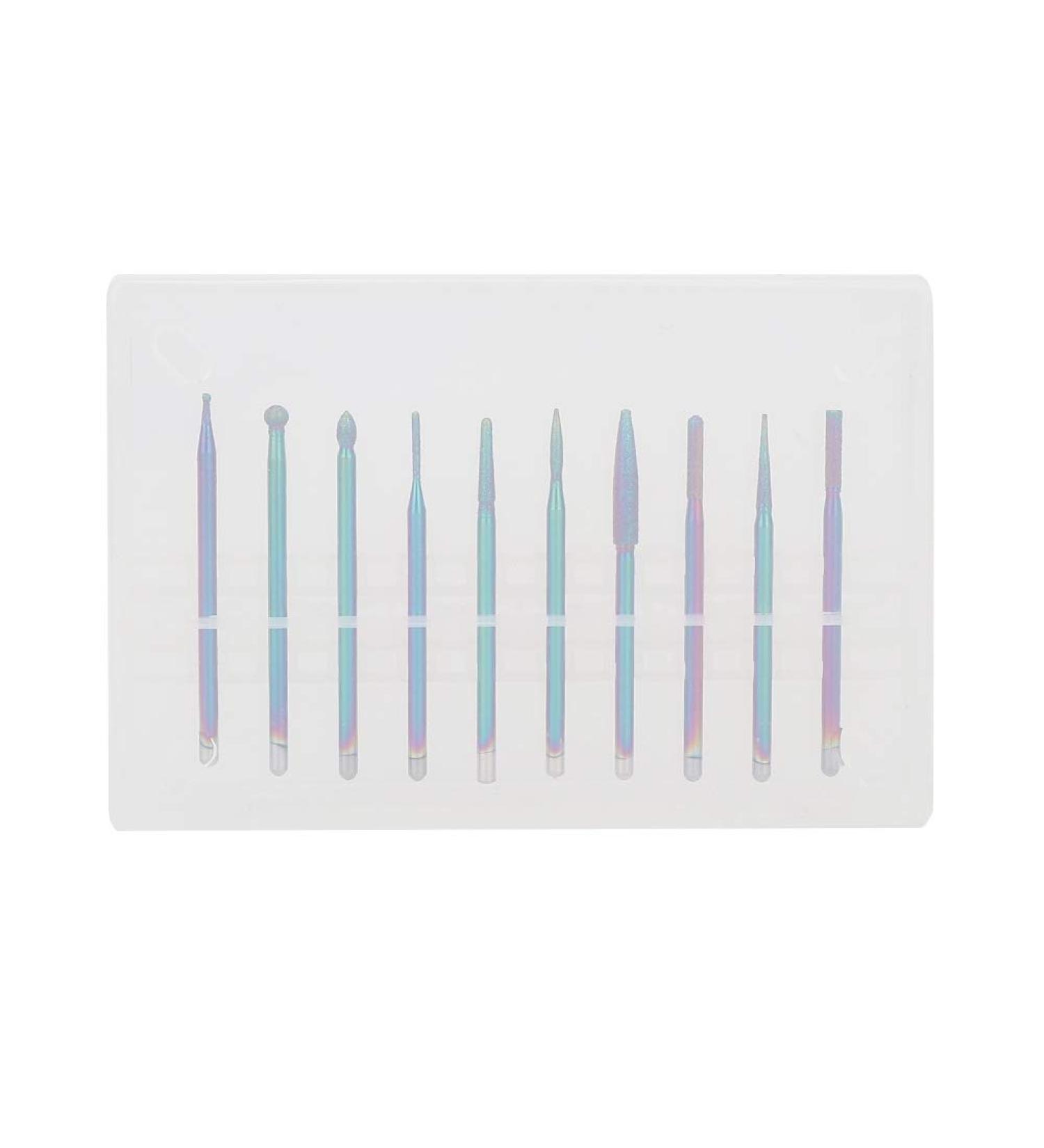 Dekaim Nail Drill Bit Set - 10pcs Tungsten Alloy Nail Drill Bits for Polishing & Manicure/Pedicure Accessories | Type 3 - International Shipping Available - Buy Online on SooperMarket.com