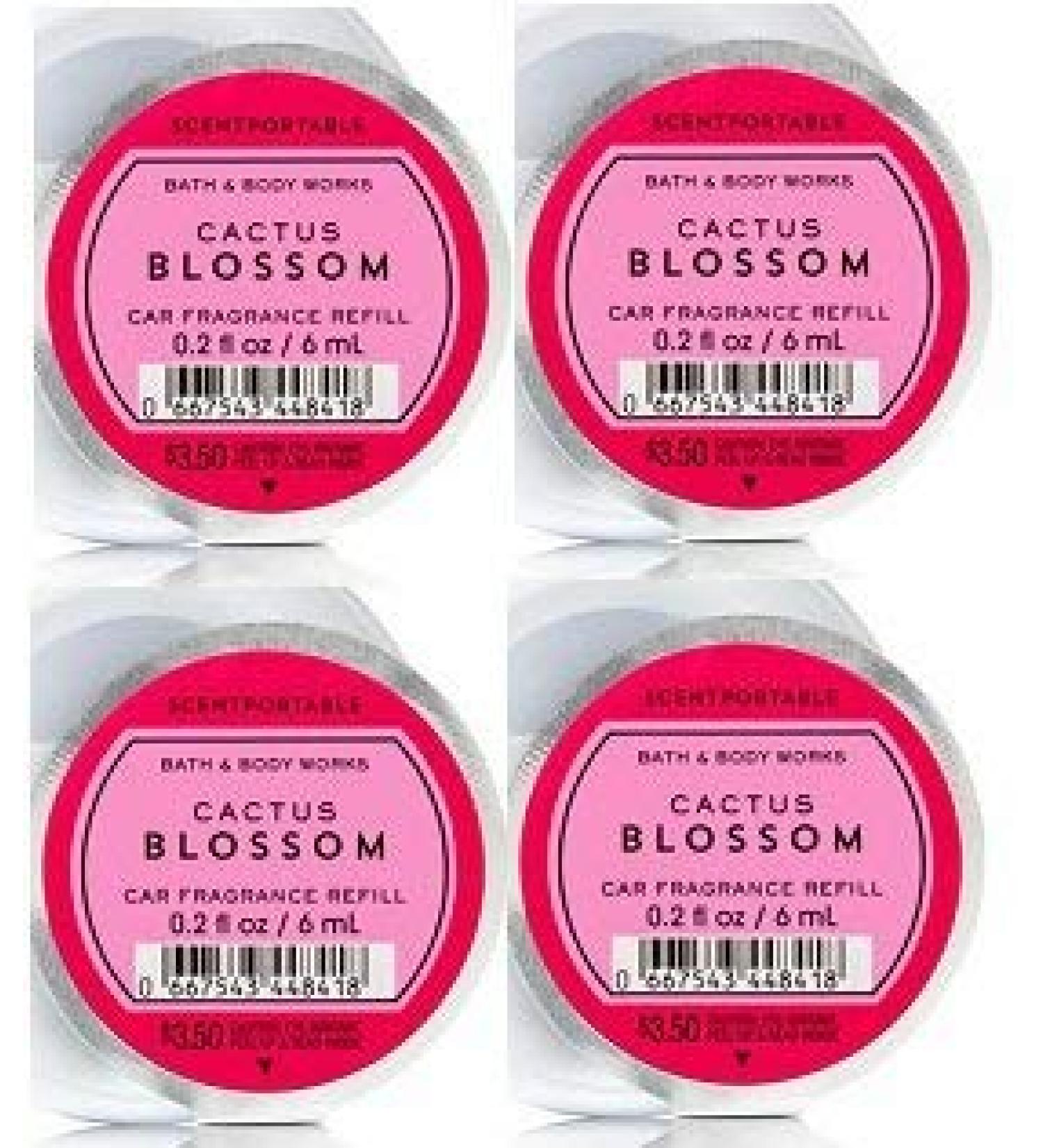 Bath and Body Works 4 Pack CAC Tus Blossom Scentportable Fragrance Refill 0.2 Oz. Cactus Blossom 0.2 Ounce (Pack of 4)