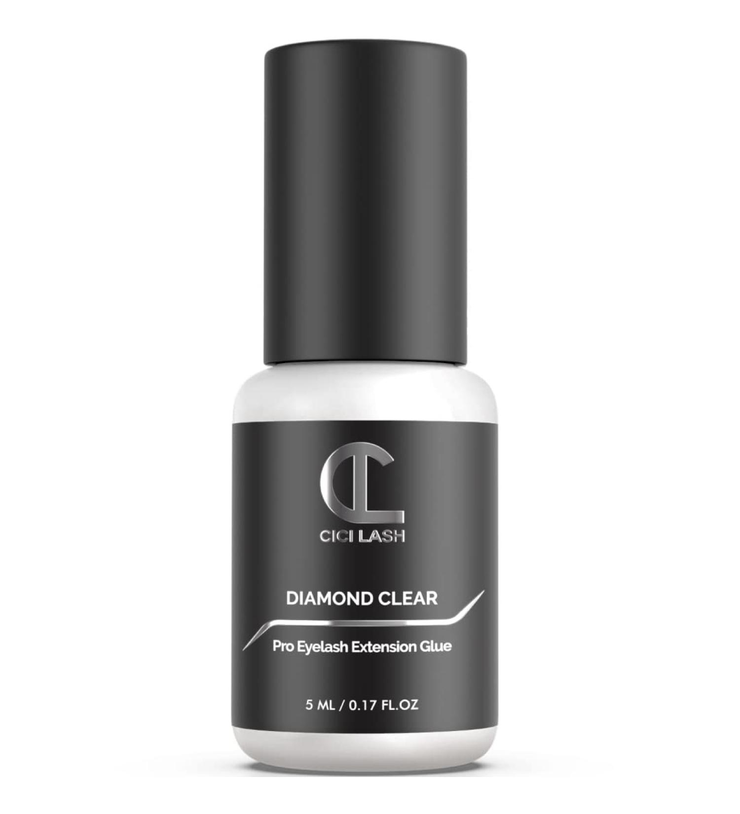Diamond Clear Eyelash Extension Glue for Professionals | 7-Week Retention, 1-2 Sec Drying Time | Semi-Permanent Individual/Volume Lash Adhesive | Latex-Free | Transparent Color | 5ML - Buy Online on SooperMarket.com