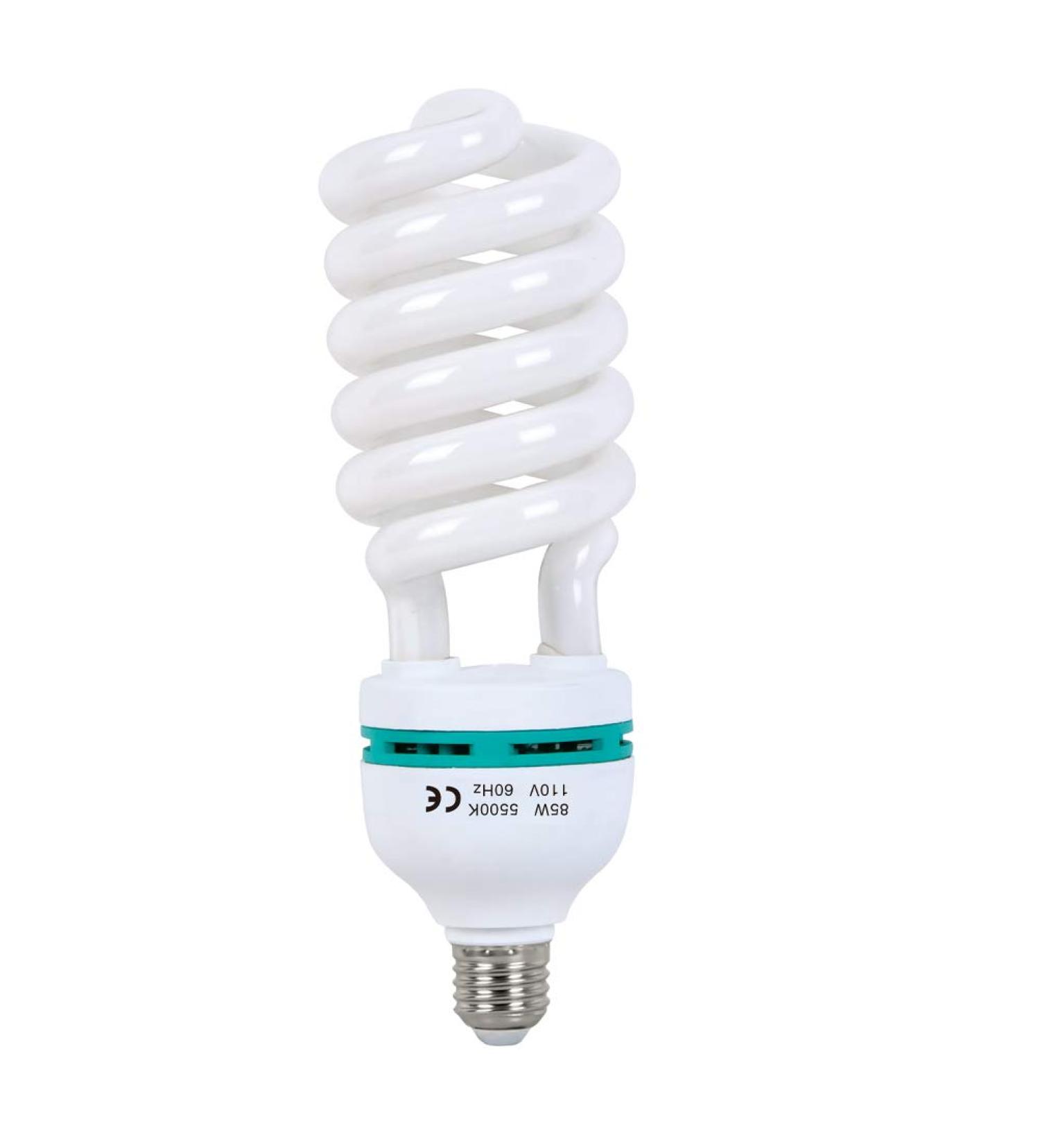 85W Aqirui CFL Daylight Spiral Softbox Bulb (5500K) E27 Socket for Studio Photography - 1 Pack - Buy Online on SooperMarket.com