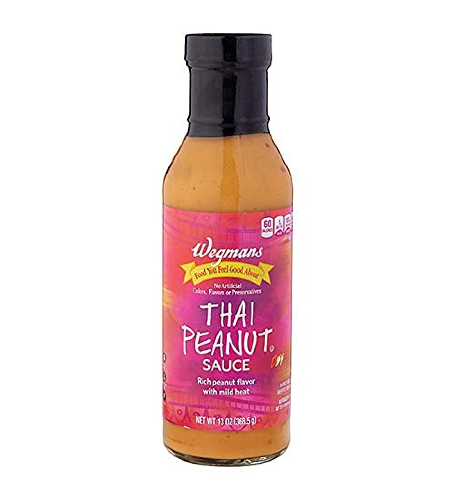 Wegmans Thai Peanut Sauce - 13 Oz (2 Pack) | Rich Peanut Flavor with Mild Heat - Buy Online on SooperMarket.com
