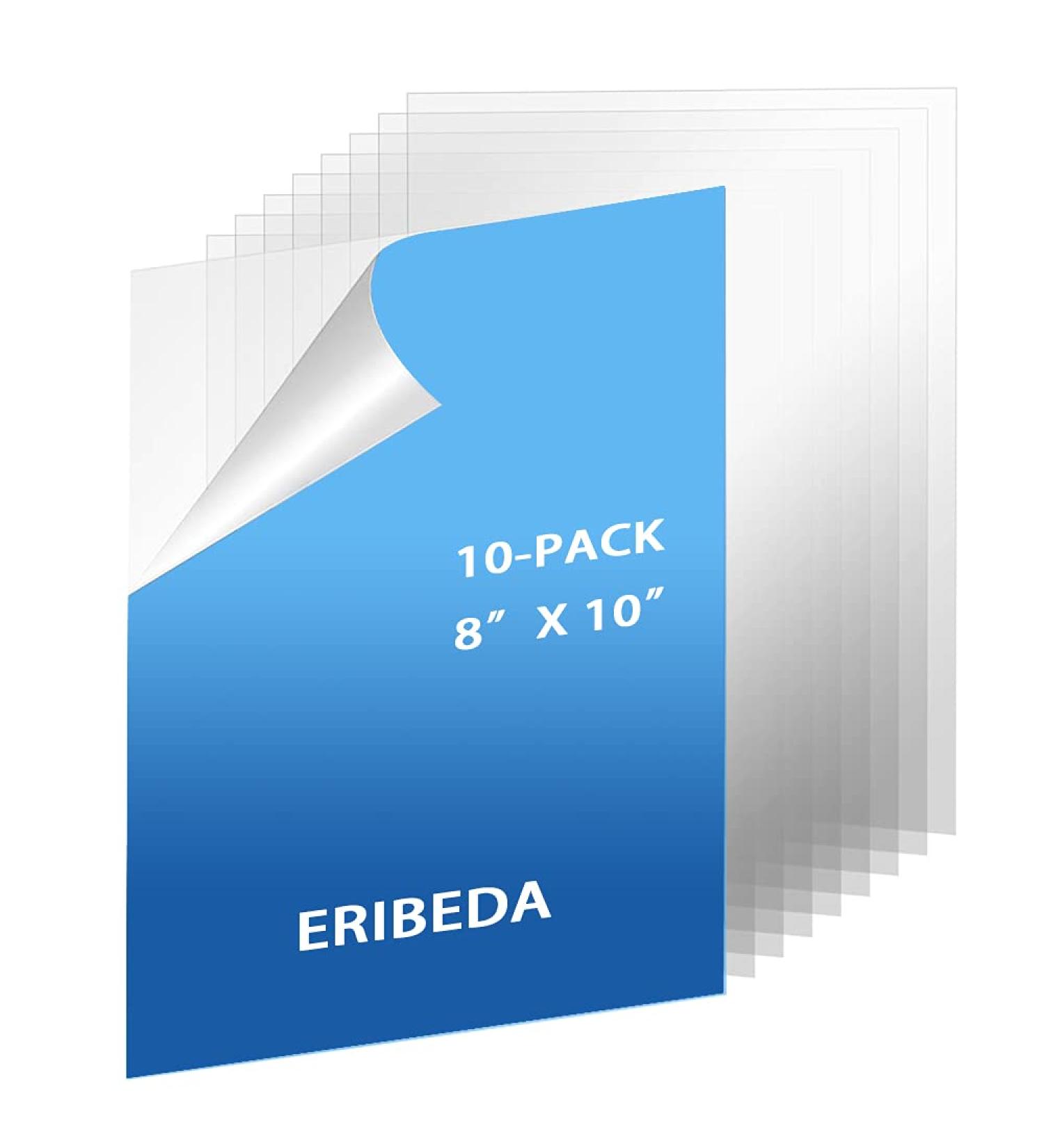 10 Pack Clear Plastic Sheet 8x10 Plexiglass Panels 0.03 Thick - Ideal for Crafting, Picture Frames, Resin Painting & Signs - Buy Online on SooperMarket.com