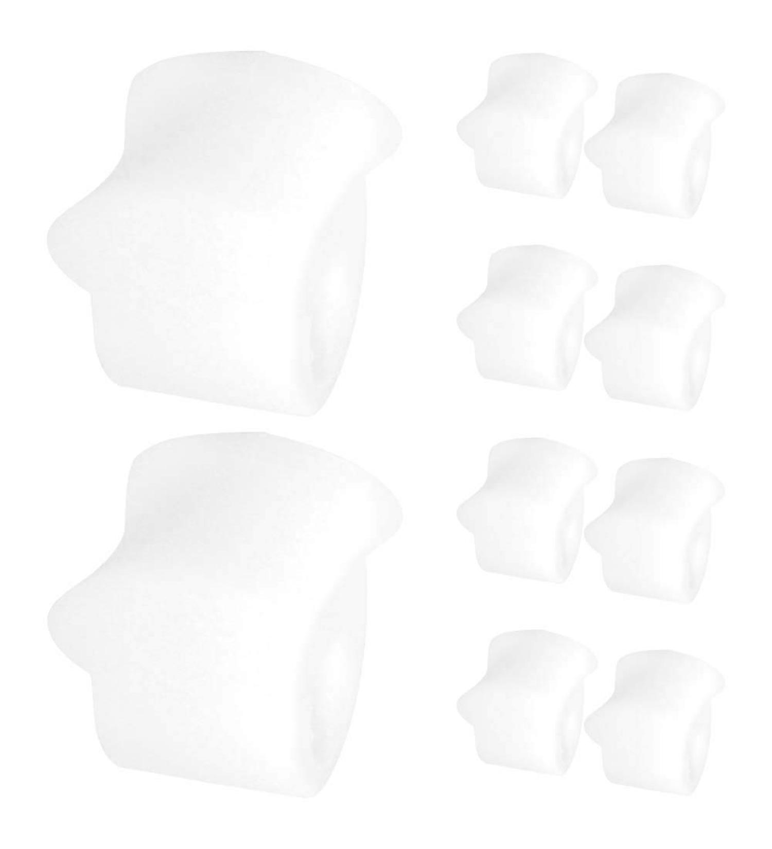 Washable Toe Separators Bunion Corrector 5 Pairs - Reduce Calluses, Relieve Pain - White - Buy Online on SooperMarket.com