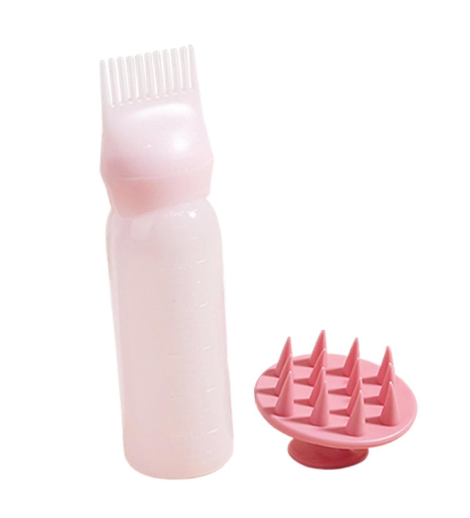 NOLITOY Hair Dye Bottle Set - 2 in 1 Hair Oiling & Root Comb Brush - Pink Dispensing Bottle for Easy Hair Color Application - Buy Online on SooperMarket.com