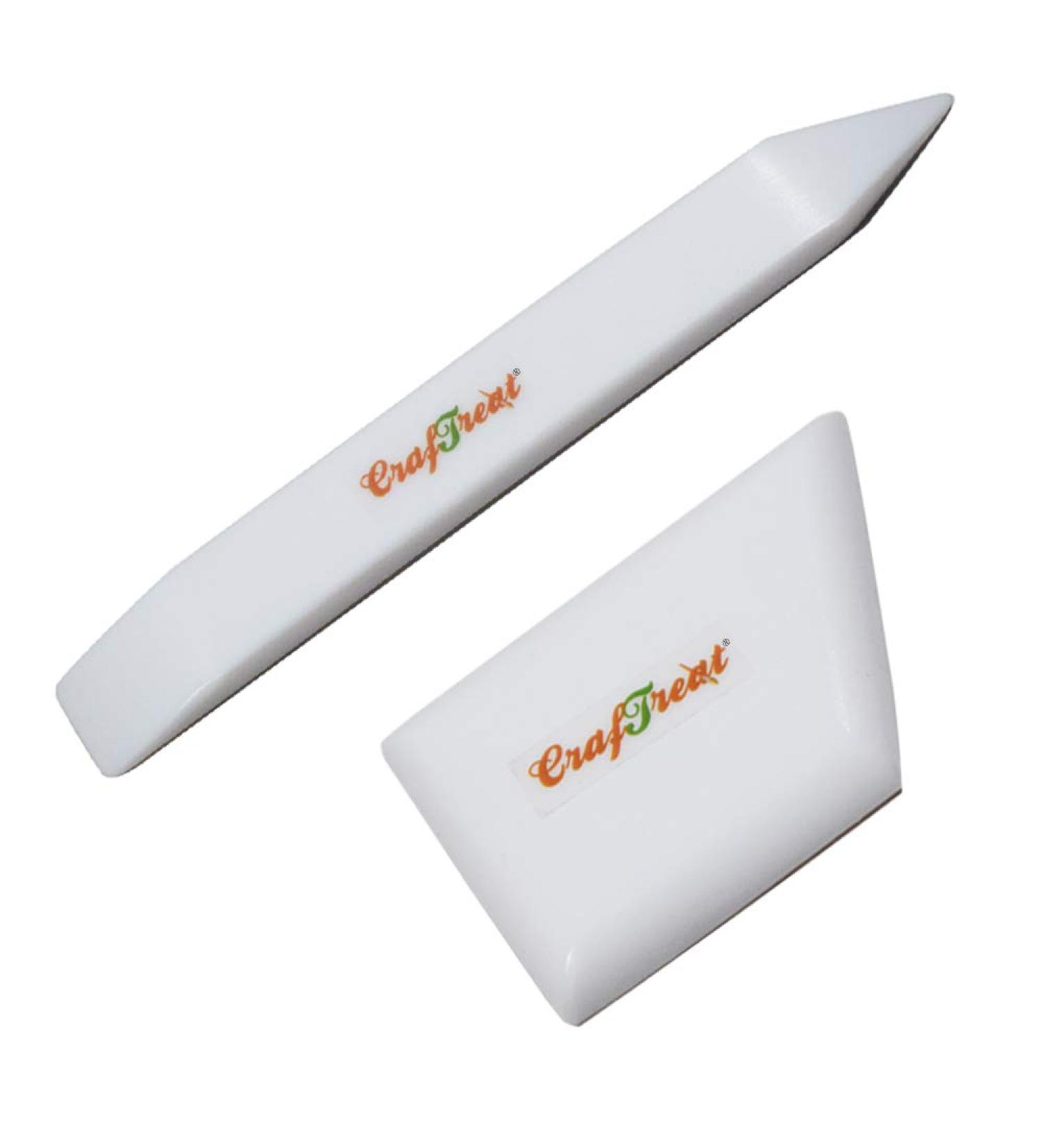 CrafTreat Teflon Bone Folder and Scoring Tool Set for Paper Crafting - Large & Ergo Square - Perfect for Origami, Bookbinding, and Leather Burnishing - Non Stick Ergonomic Design - Buy Online on SooperMarket.com