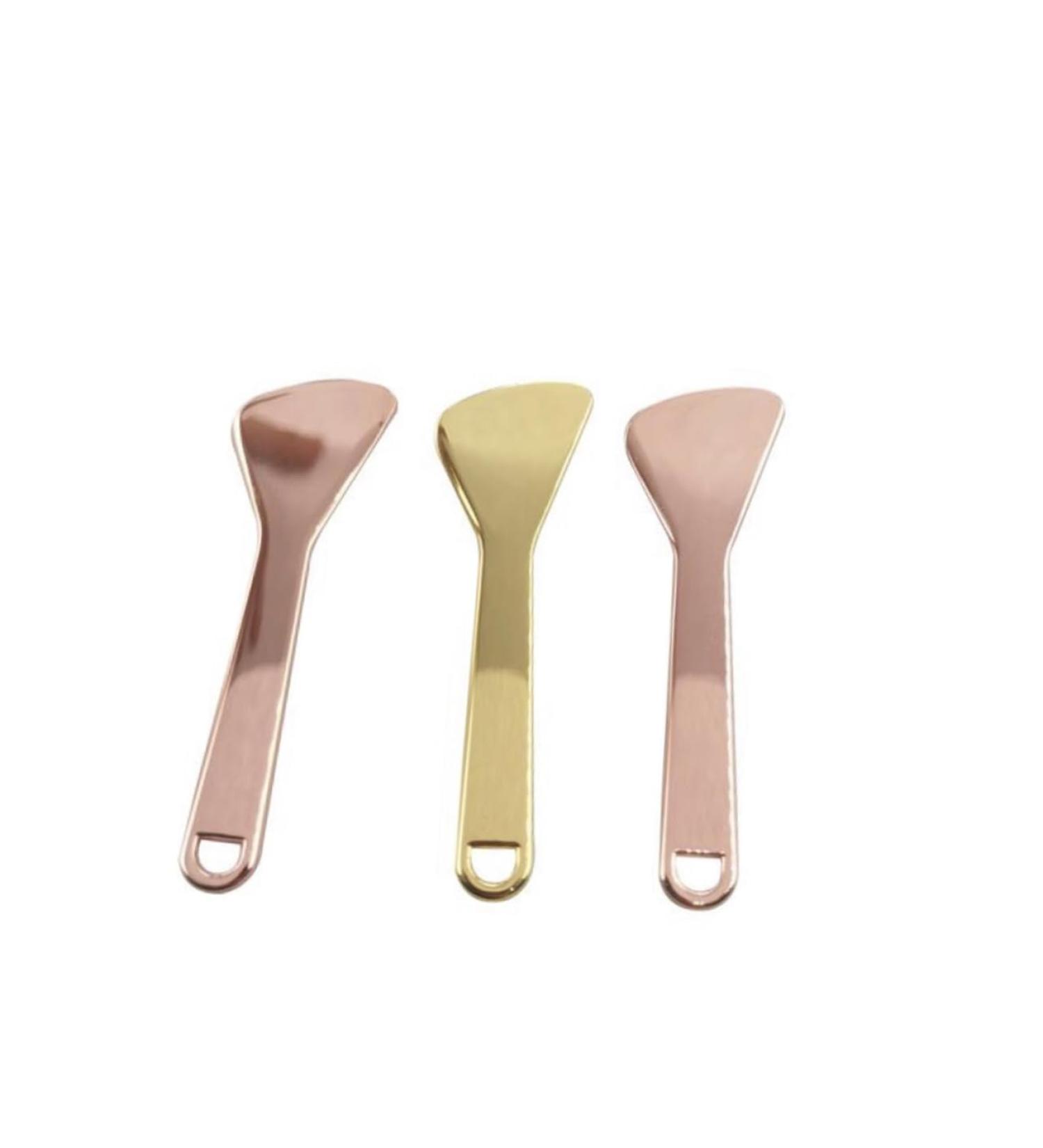 FOMIYES Eye Cream Spoon Facial Lift Roller Puffiness Eye Tools Facial Cream Brush Mini Cosmetic Spoon Face Cream Spoon Beauty Scoop Spatula Eye Creams Zinc Cream Spoon Scraping Board Metal 7x2.5cm Golden - Buy Online on SooperMarket.com