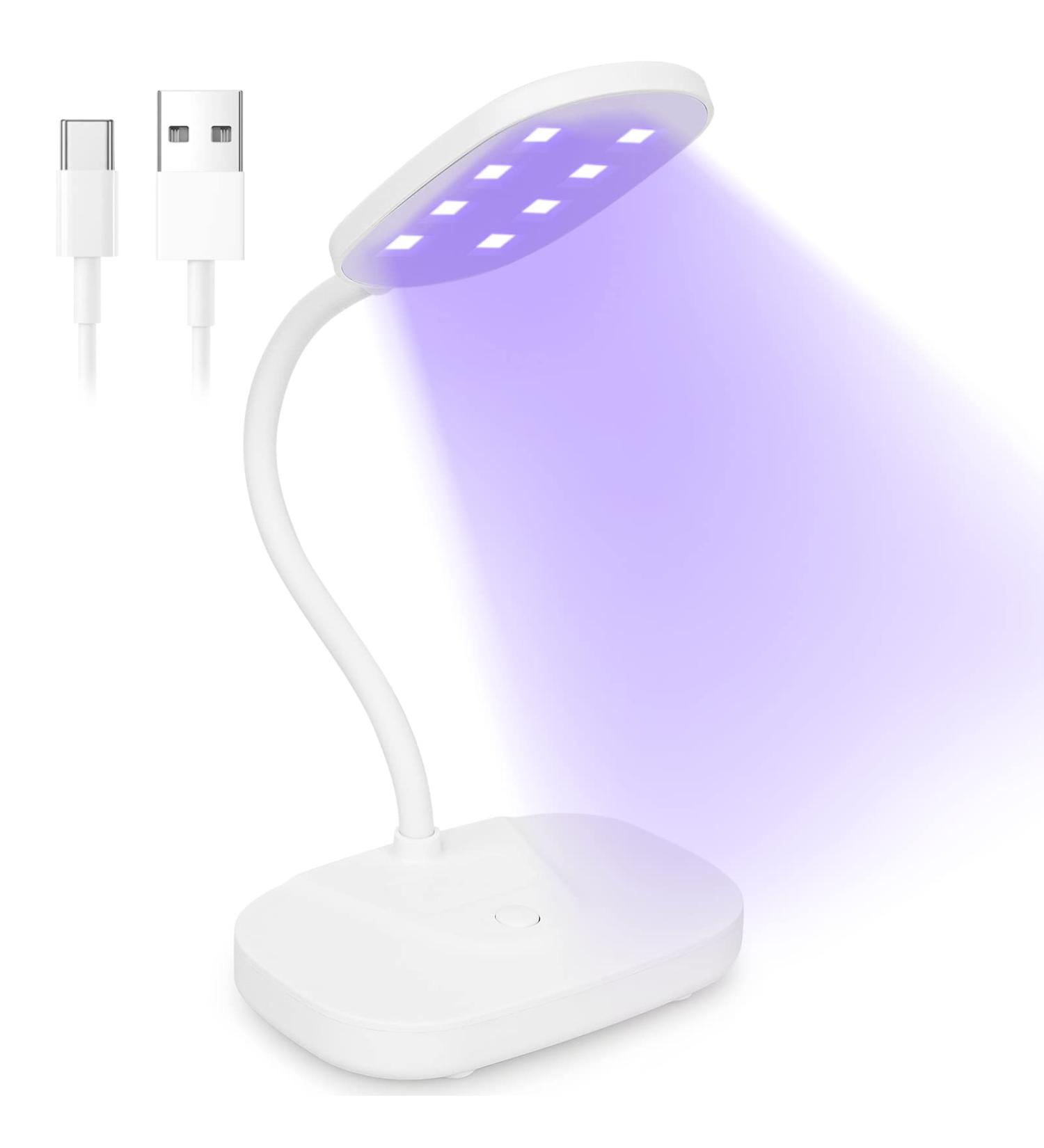AORAEM 12W LED Nail Lamp Portable Gel Light Dryer | Professional Gooseneck Nail Polish Light for Gel Nails (BB-White) - Buy Online on SooperMarket.com