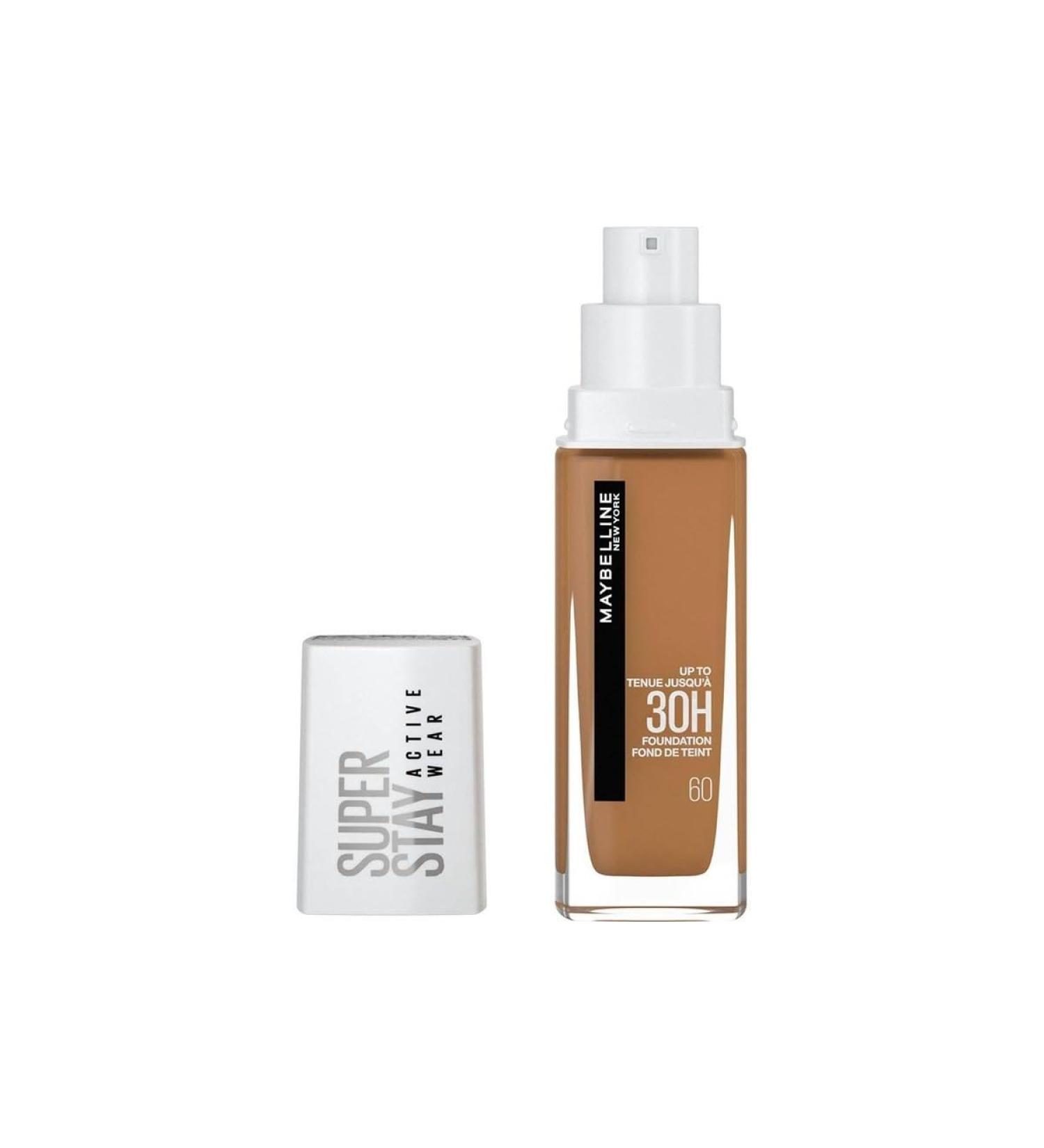 Maybelline New York Super Stay Waterproof Foundation No. 60 Caramel - Long-Lasting High Opacity Makeup (30 ml) - Buy Online on SooperMarket.com
