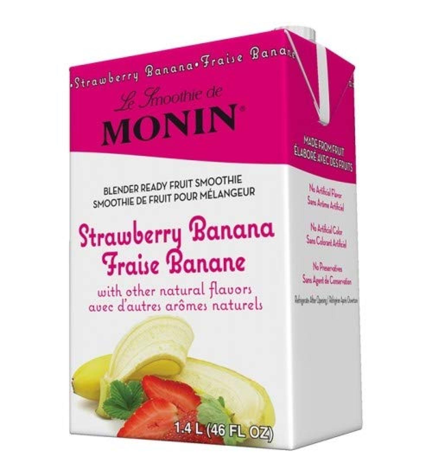 Monin Inc. Smoothie Mixes Monin Strawberry Banana Fruit Smoothie Mix 46 Fl Oz (Pack of 1)