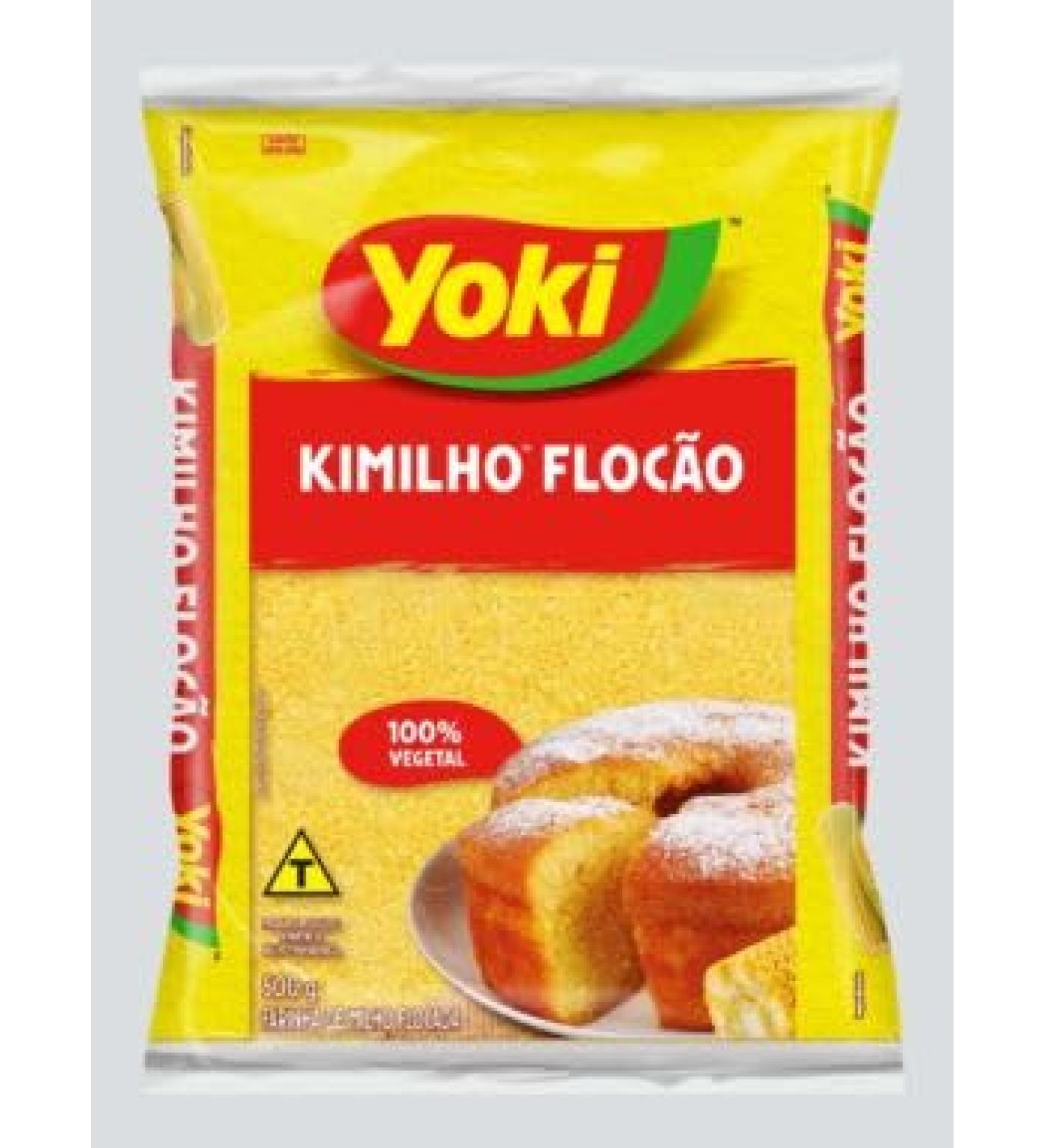 Yoki Flocao Kimilho | Flocked Corn Flour | Farinha de Milho Flocada | Harina de Maiz Flocada | Premium 500gr | Cakes Cuscuz Polenta - Buy Online on SooperMarket.com