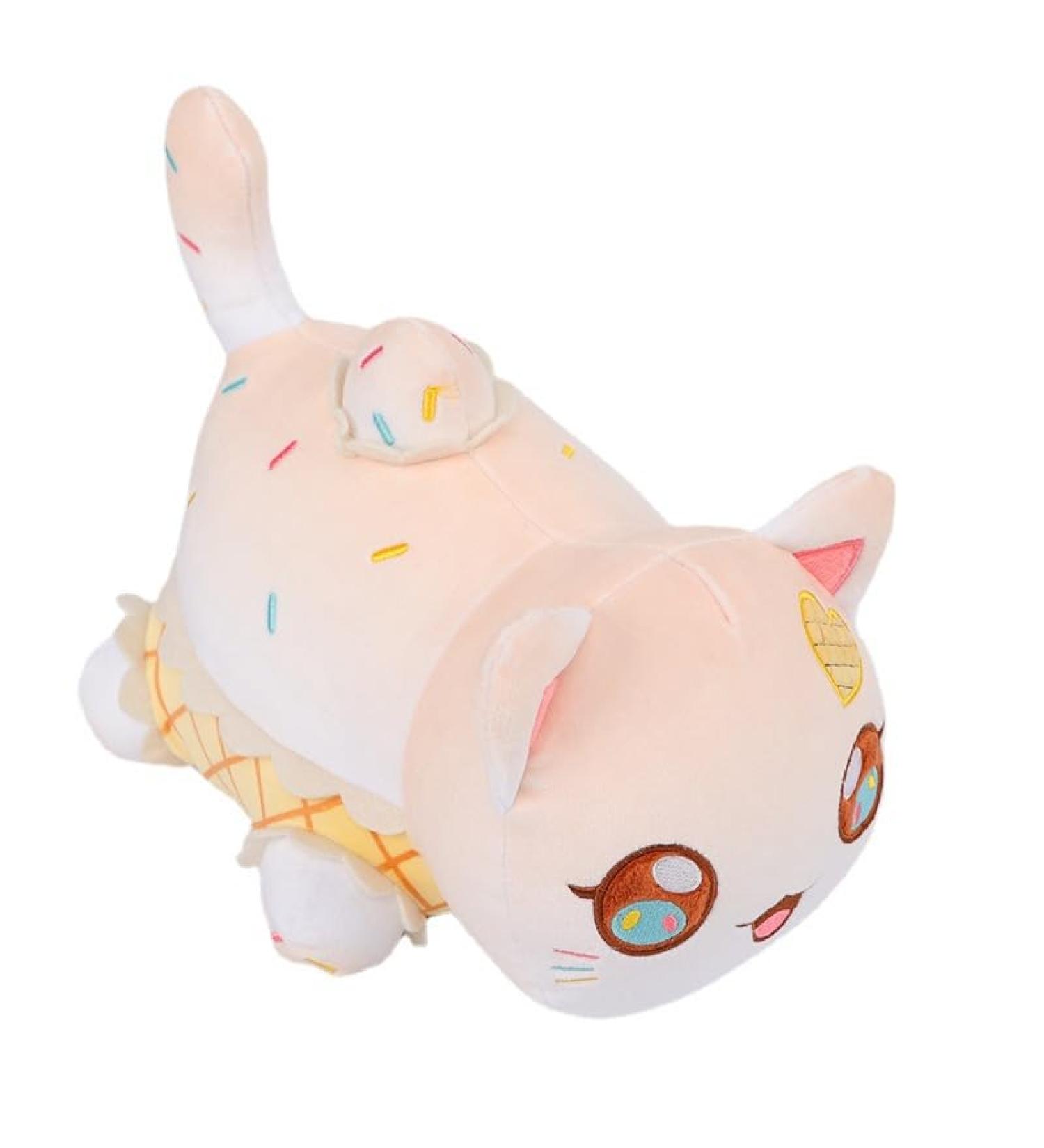 Laibuy Cat Stuffed Animal Toy | Soft Cat Cushion Plush Pillow for Kids | Funny Pussy Plushie Gift | Orange Kitten Stuffed Toy - Buy Online on SooperMarket.com