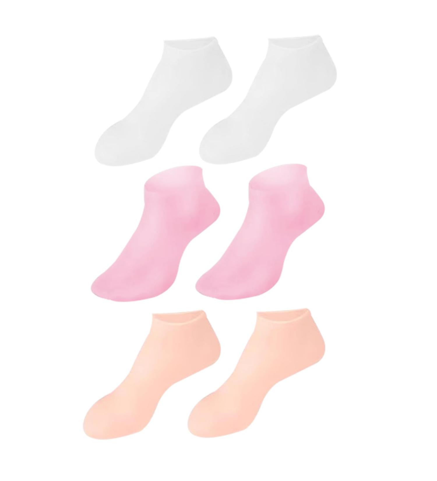 Moisturizing Socks Silicone Socks for Dry Cracked Feet Women 3 Pairs Soft Moisturizing Socks Anti Slip Women Spa Pedicure Gel Socks Aloe Sock for Softening Rough Skin Calluses - Buy Online on SooperMarket.com