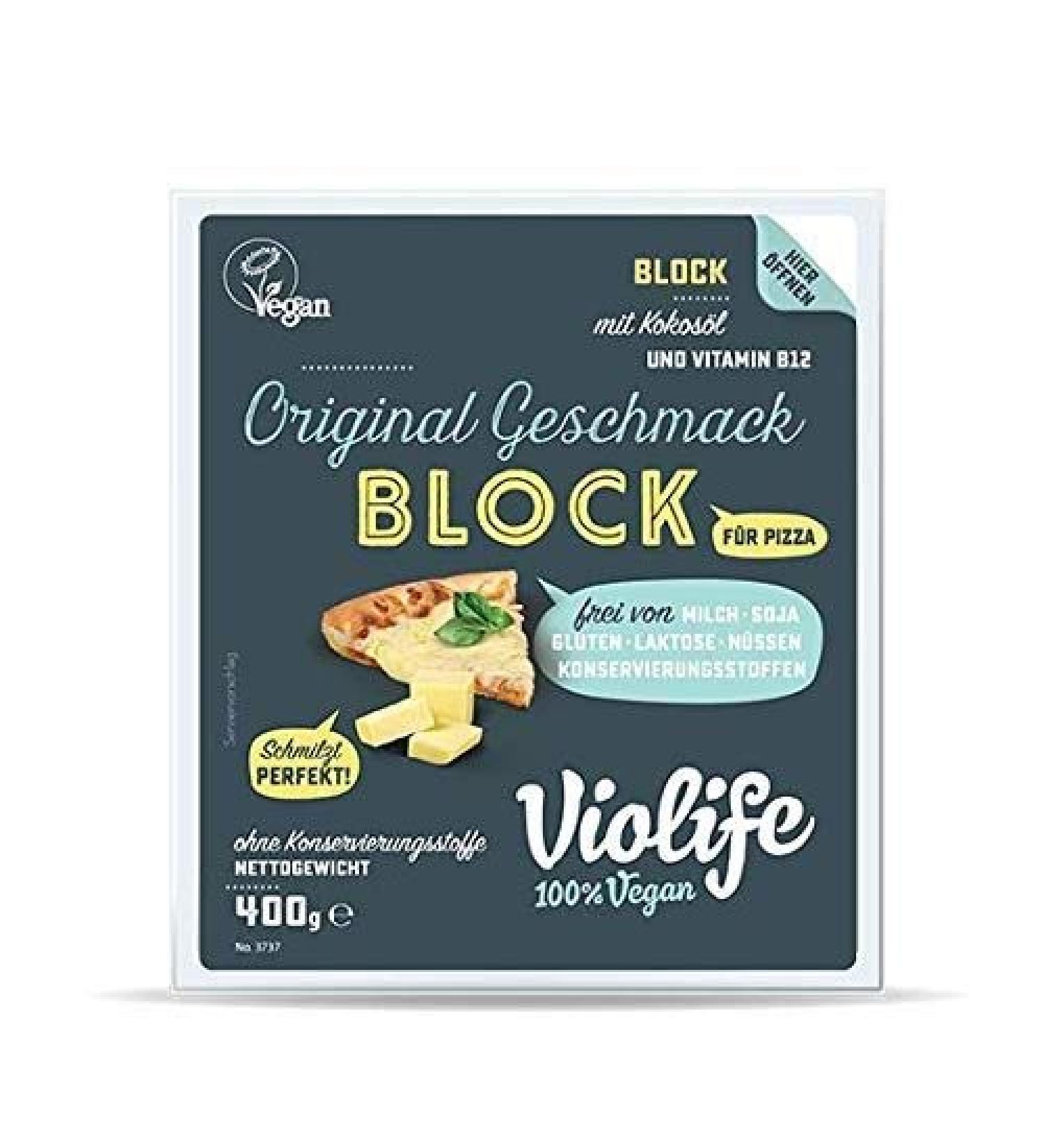 Violife Block for Pizza Original - 400 g lactose-free vegan cheese piece