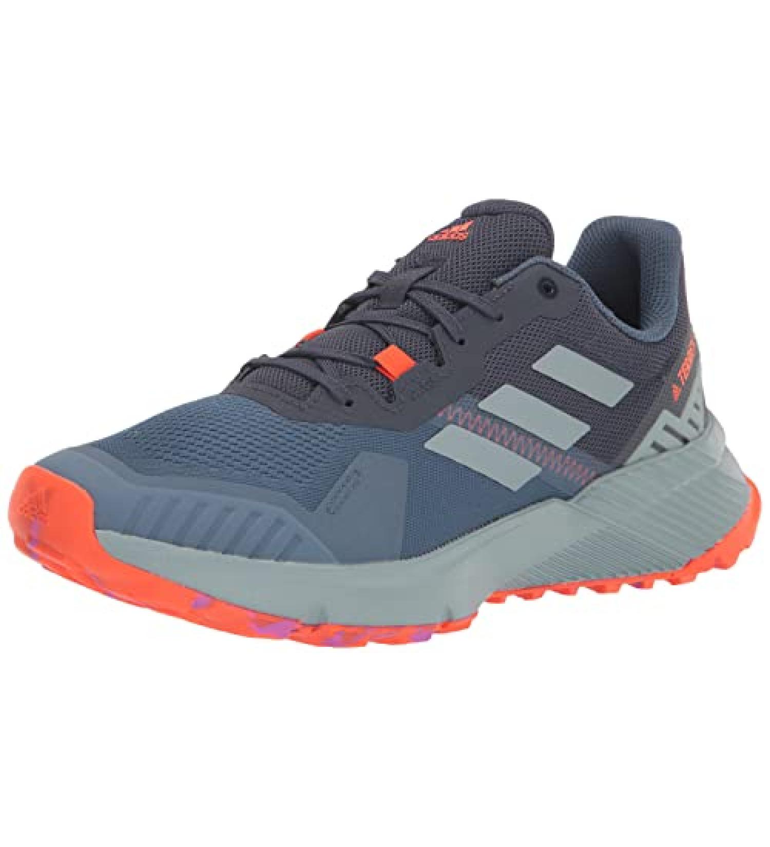 adidas Women's Terrex Soulstrides Trail Running Shoe 11 - Wonder Steel/Magic Grey/Impact Orange - Buy Online on SooperMarket.com