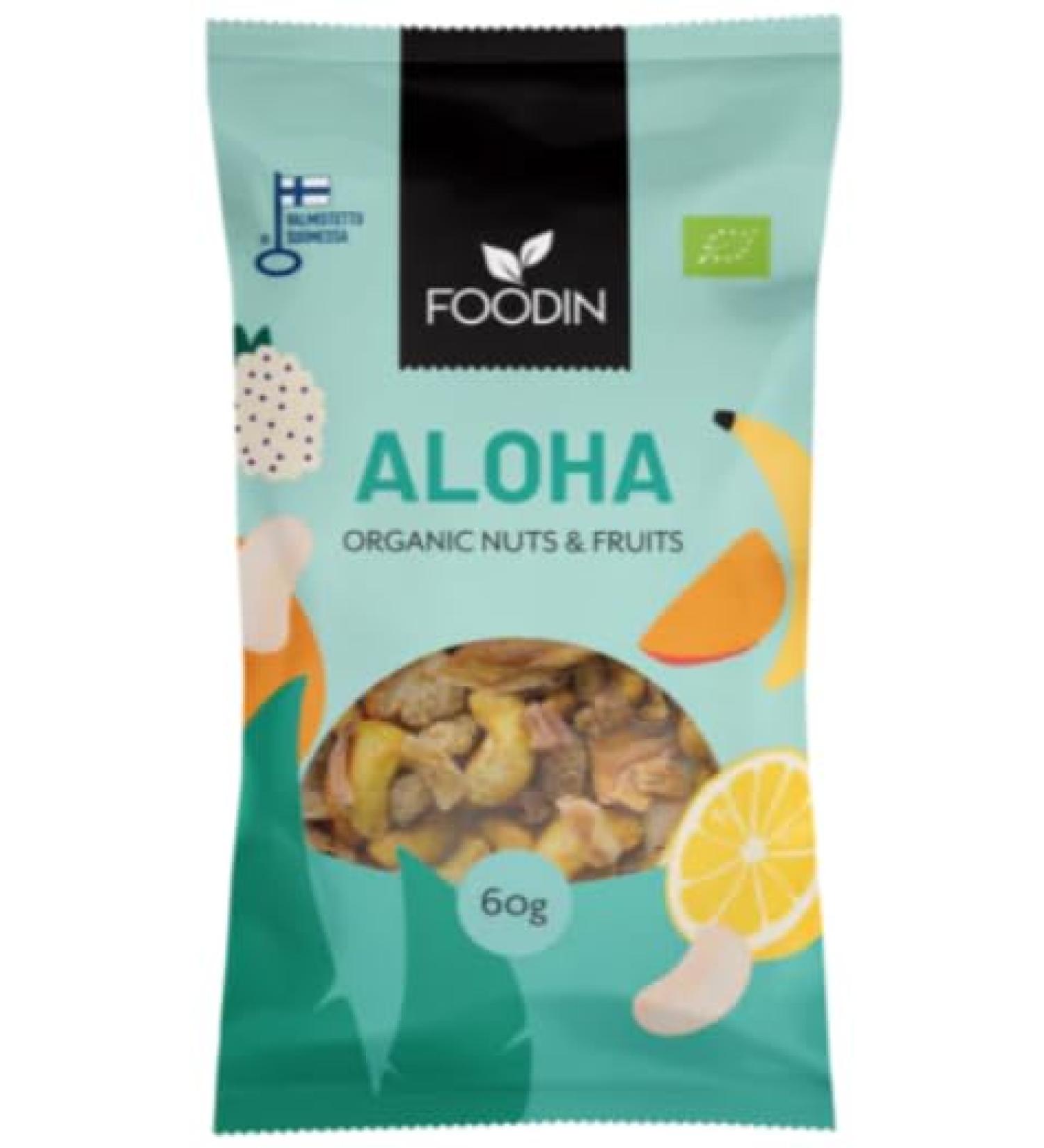 Foodin Nuts & Fruits Aloha Organic 60g Pack of 8 - Buy Online on SooperMarket.com