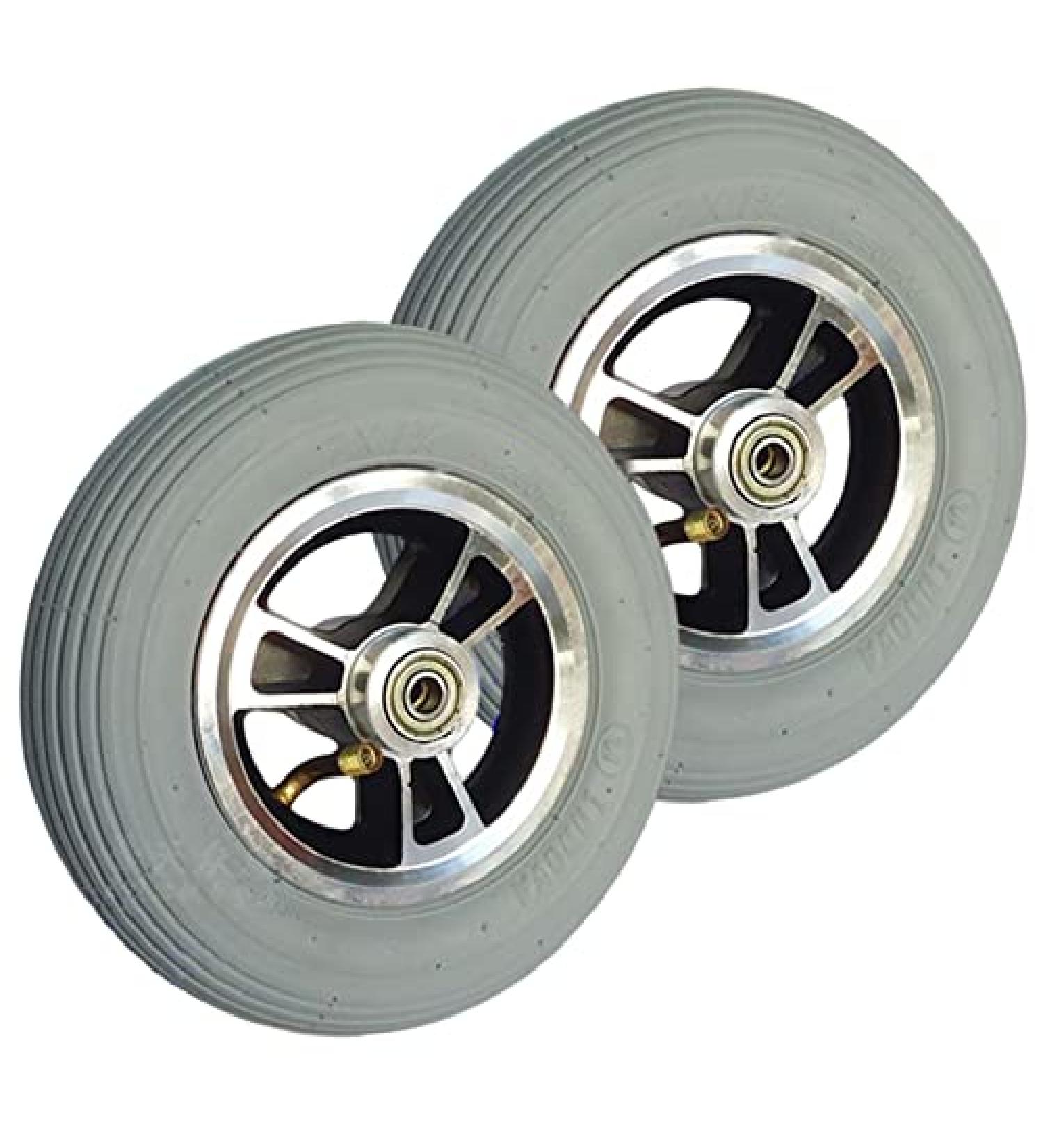 Wheelchair Front Wheel Pneumatic Wheelsor for Wheelchairs 7Inch Front Wheels Replacement for Disabled Wheelchairs 8Mm Bearings 2Pcs/Gray/7 * 1 3/4 7*1 3/4 Grey - Buy Online on SooperMarket.com