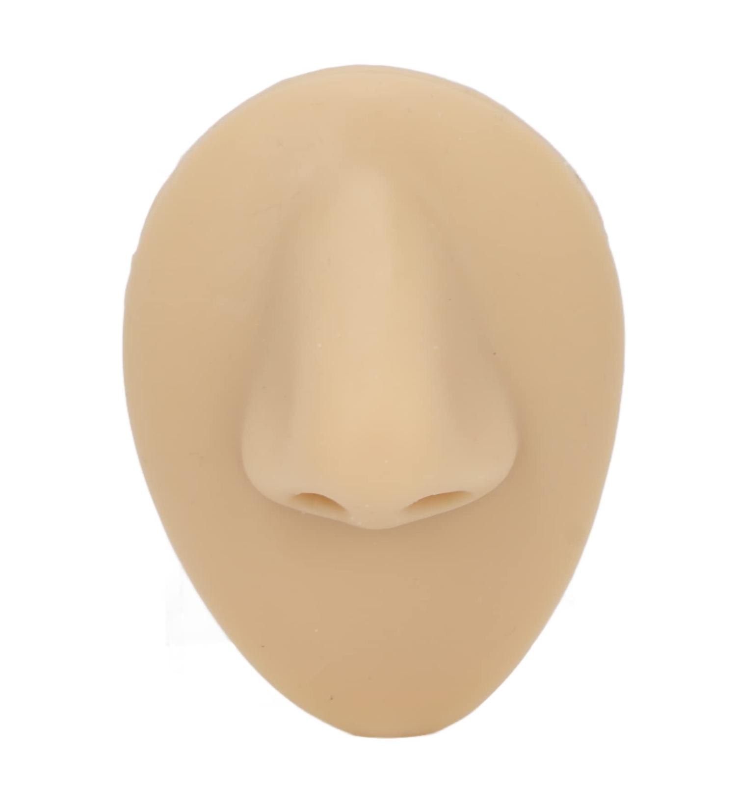 3D Simulated Soft Silicone Nose Model - Reusable Piercing Practice Tool | Ideal for Beauty Salons & Acupuncture Teaching - Buy Online on SooperMarket.com