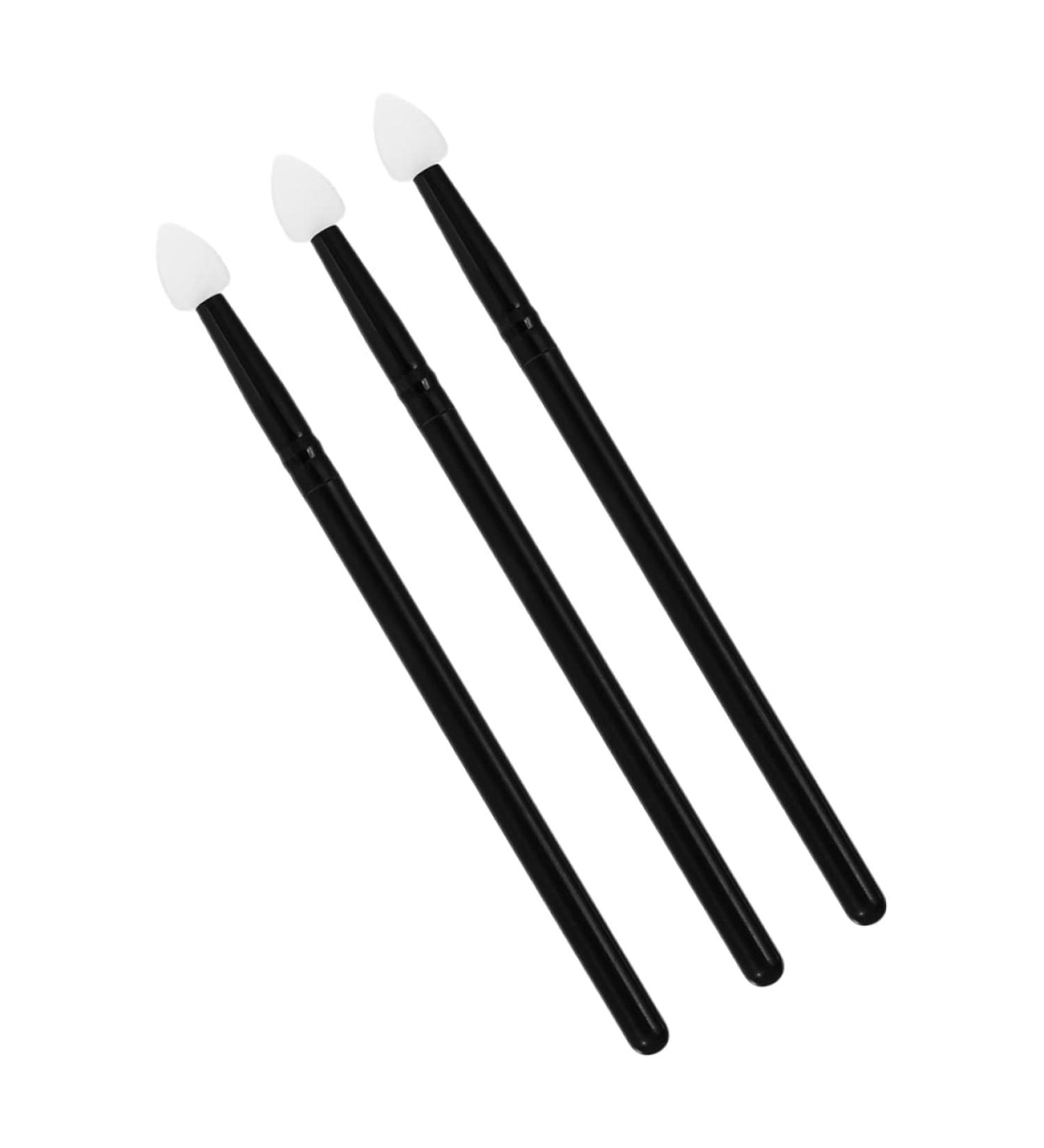 PLAFOPE 3pcs Makeup Brush Makeup Applicator Sponges Makeup Black Plastic Handle - Buy Online on SooperMarket.com