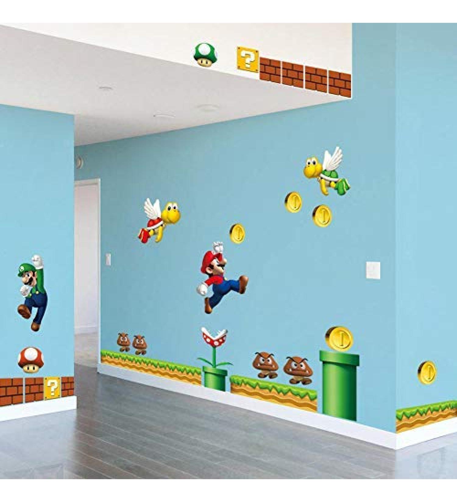 Super Mario Kids Room Wall Sticker - Fun and Colorful Bedroom Decor - Buy Online on SooperMarket.com