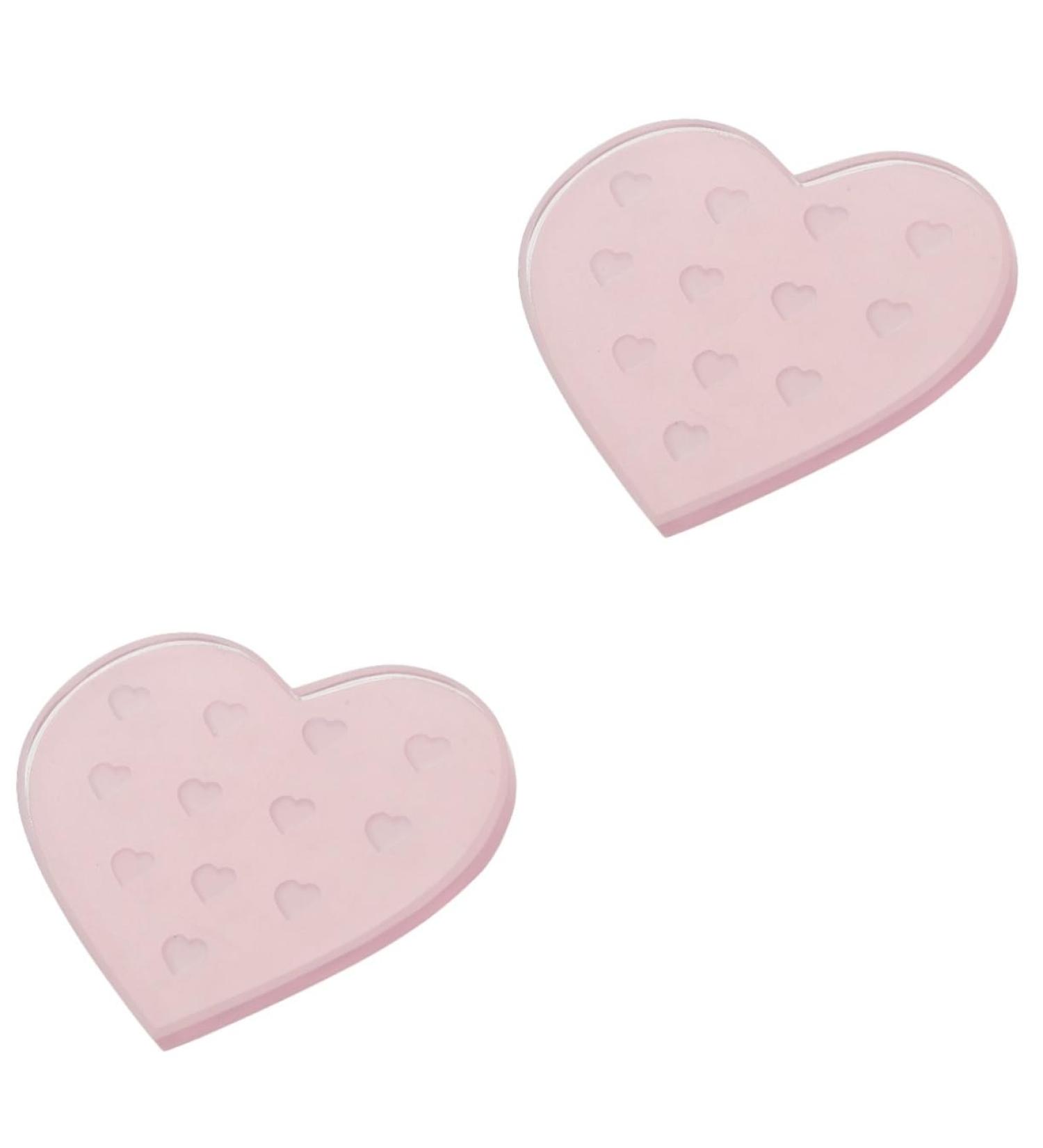 Mipcase Eyelash Adhesive Station - 2pcs Eyelash Extension Pads & Magnetic Holder - Pink Glass Crystal Gasket for False Lashes - Buy Online on SooperMarket.com