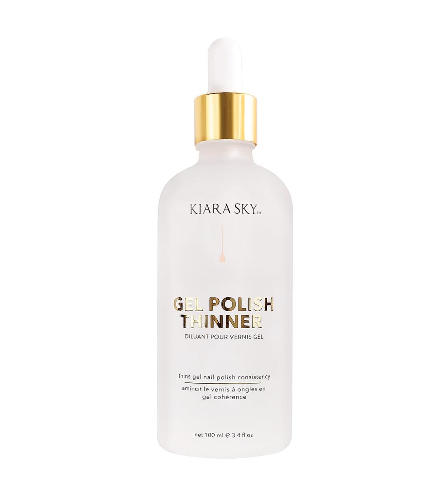 Kiara Sky Gel Polish Thinner | Gel Polish Revival | Thinner for Gel Polish Soak Off + UV LED Nail Lamp Gel | 3.4fl oz