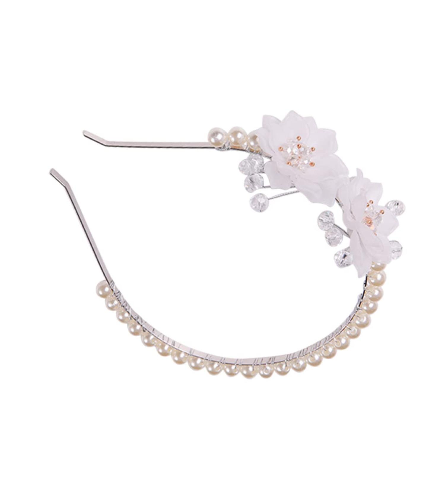 PLAFOPE Pearl Flower Headband Wedding Decor Pearl Headband Decorative Flower Headband Flower Head Band Wedding Hair Accessory Headband Ornament Head Band for Bride Exquisite Hair Band - Buy Online on SooperMarket.com