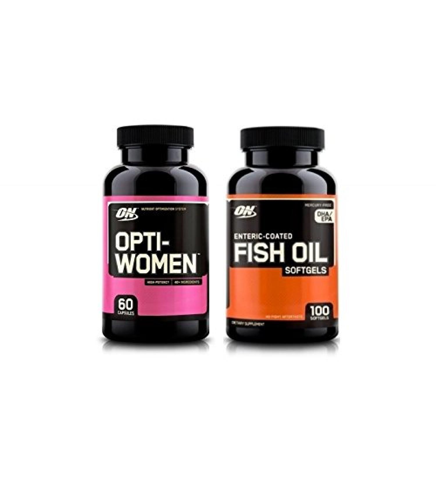Opti-Women 60ct + Fish Oil 100ct Bundle - Essential Women's Health Supplements - Buy Online on SooperMarket.com