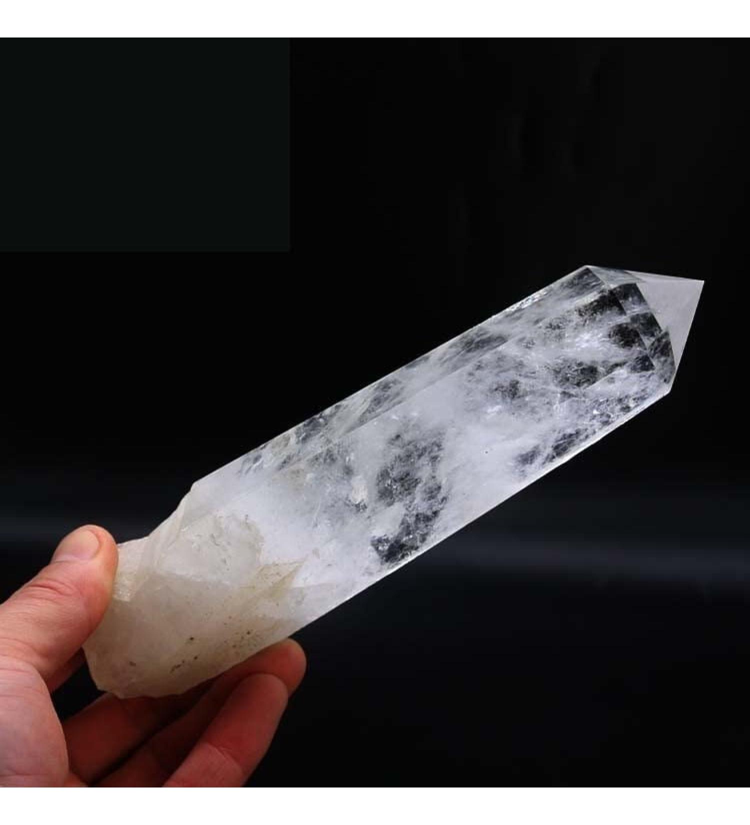 Meditation Gift Natural Crystal Original Stone Handmade disadvantages Natural Crystal Pillar Jewelry Meditation Cure Gift Ornaments 350-500g - Buy Online on SooperMarket.com