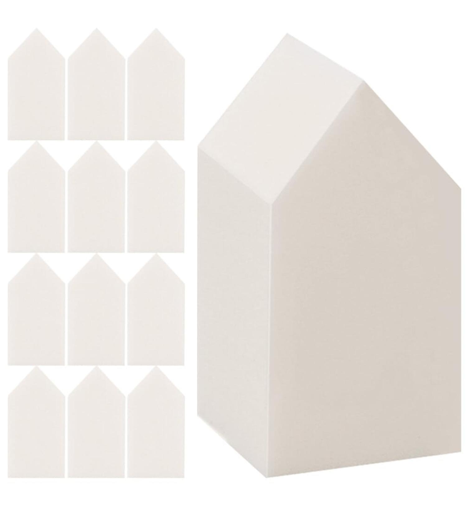 Housoutil 50 Makeup Sponges - Curve Blending Applicators for Foundation | Synthetic Latex White Beauty Tools - Perfect for Flawless Application - Buy Online on SooperMarket.com