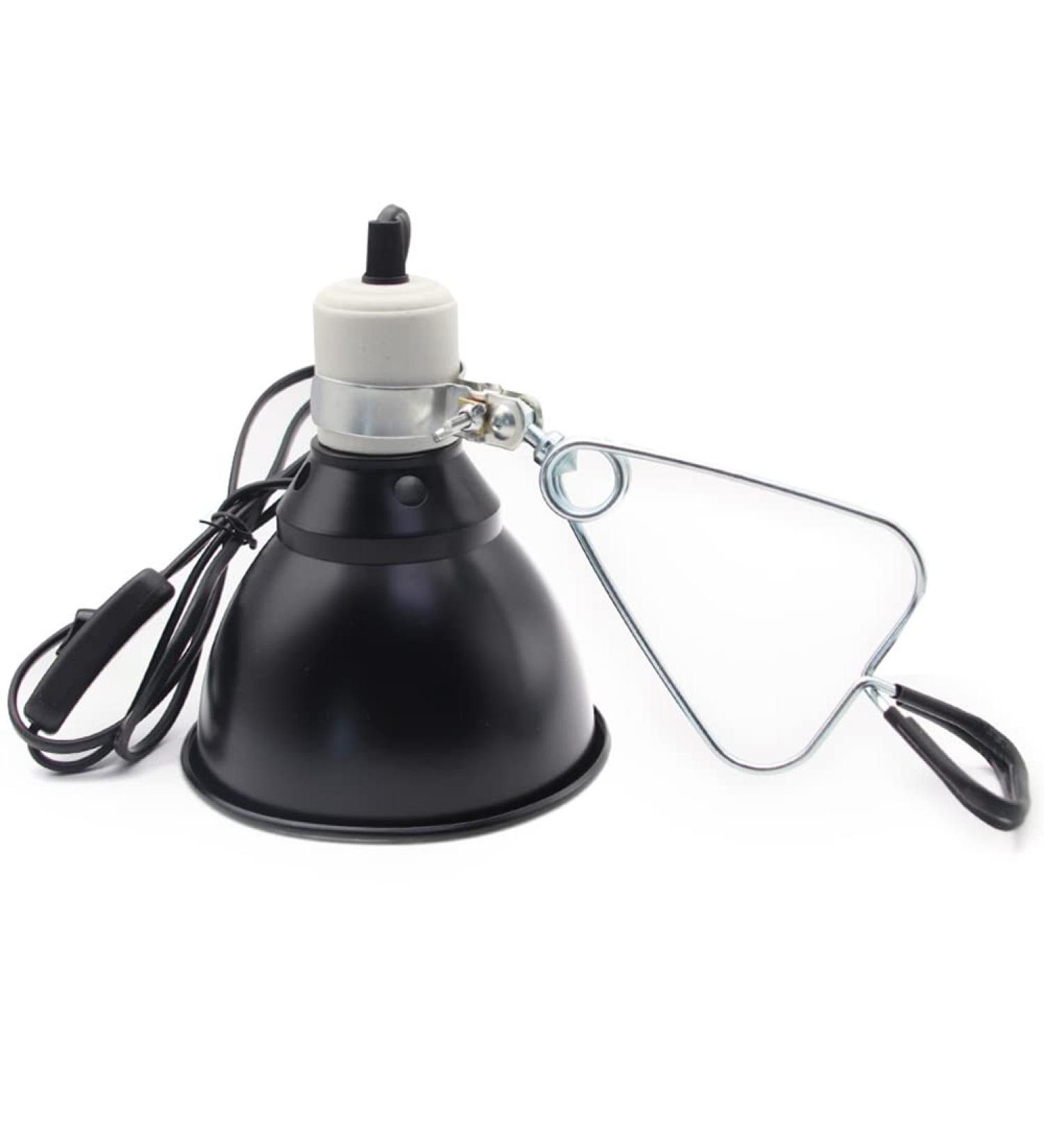 Hisunfarm Reptile Pet Heat Lamp Holder with Clip | 300 Watt UVA/UVB Bulb Guard for Lizard, Turtle, Snake, Spider & Chick - Buy Online on SooperMarket.com
