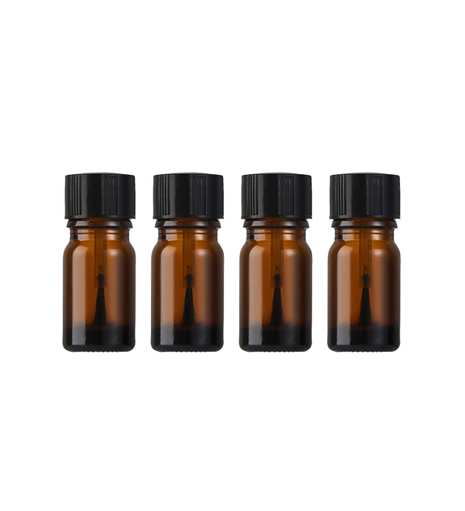 JIHUOO 5ml Empty Nail Polish Bottles - Glass Nail Polish Containers with Brush - Pack of 5 - Buy Online on SooperMarket.com