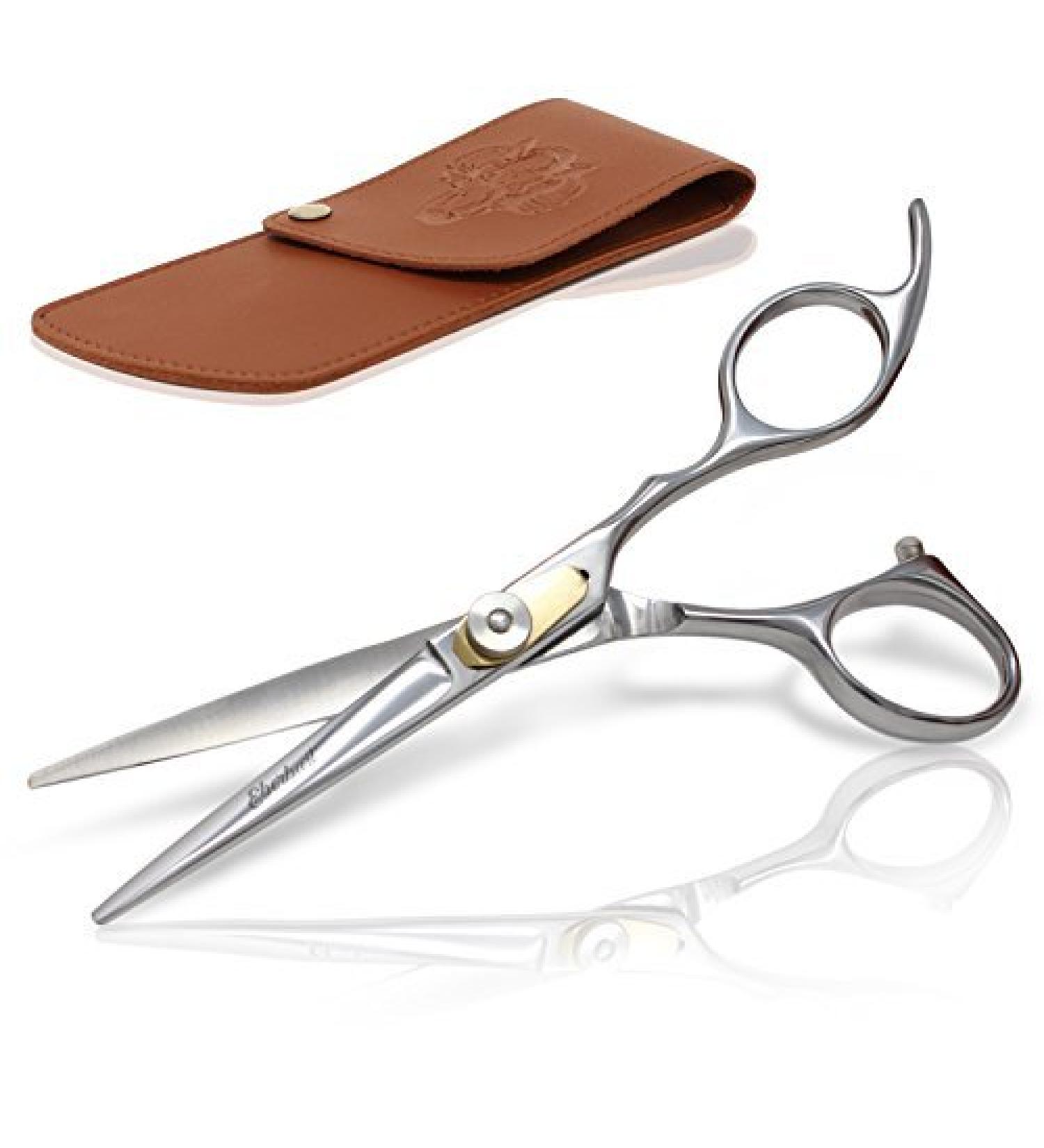Eberbart Bartscher: Professional Rust-Free Stainless Steel Hair Cutting & Trimming Set with Synthetic Leather Etui & Free Book - Precision Beard & Facial Hair Care 18 cm - Buy Online on SooperMarket.com
