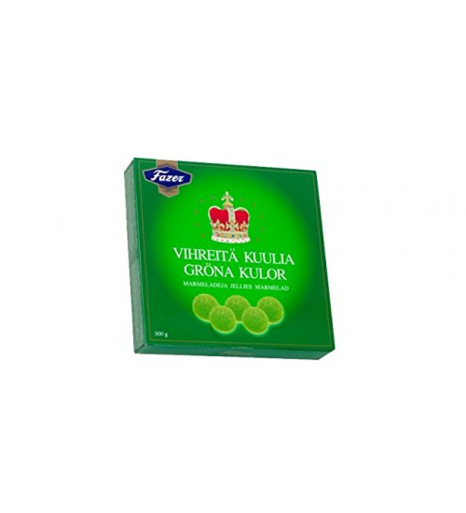 Fazer Green Fruit Jellies Finnish Christmas Sweets (500g) - Buy Online on SooperMarket.com