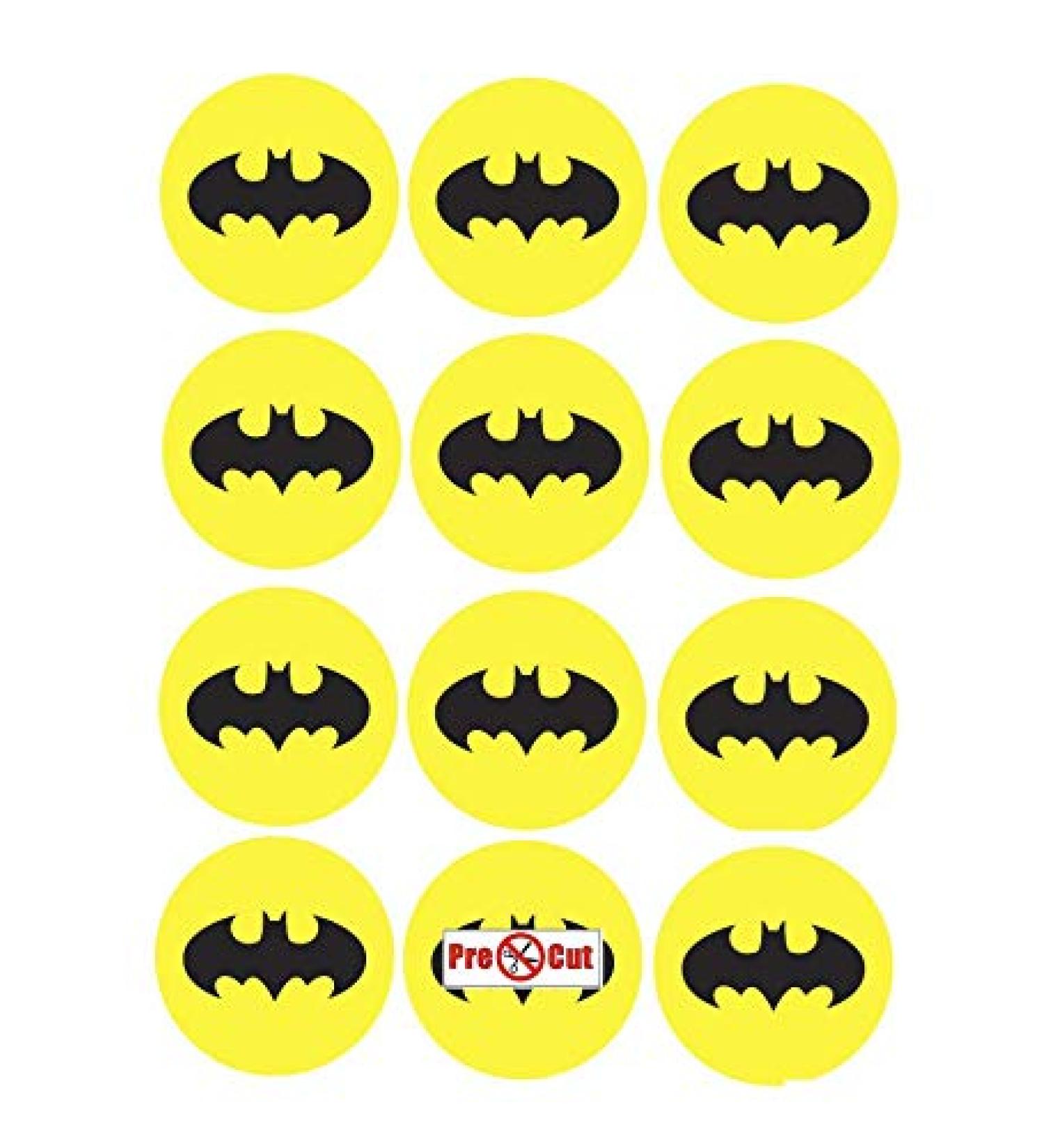 35 x Pre Cut Batman Logo Cake Cupcake Toppers/Decorations Edible Wafer Paper - Buy Online on SooperMarket.com